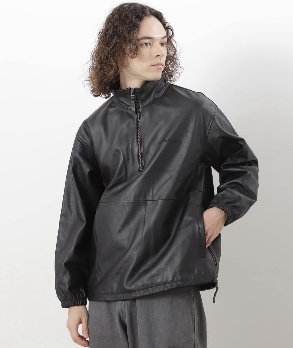 MANASTASH/マナスタッシュ/CHILLIWACK LEATHER PULLOVER/チリワックレザープルオーバー ブラック M