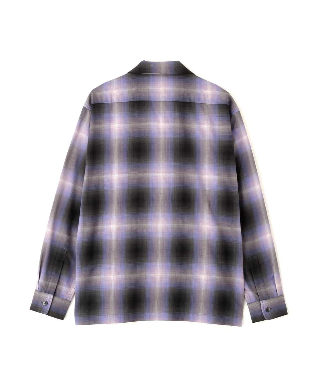 Schott/ショット/OMBRE CHECK SHIRT/オンブレチェックシャツ ラベンダー M