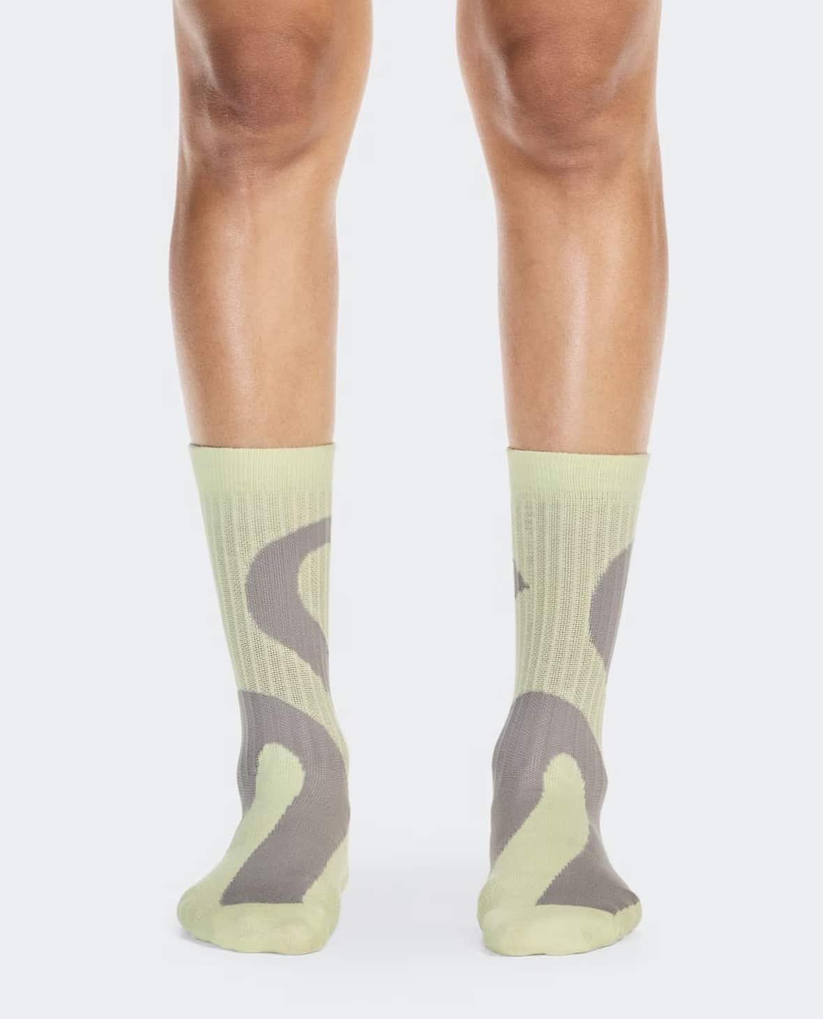 On/オン/Liquid Logo Sock High 2P リキッド ロゴソックス ハイ 2パック Zinc | Linen XS