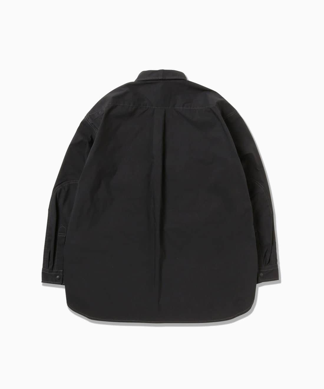 and wander/アンドワンダー/multi pocket LS shirt シャツ BLACK M