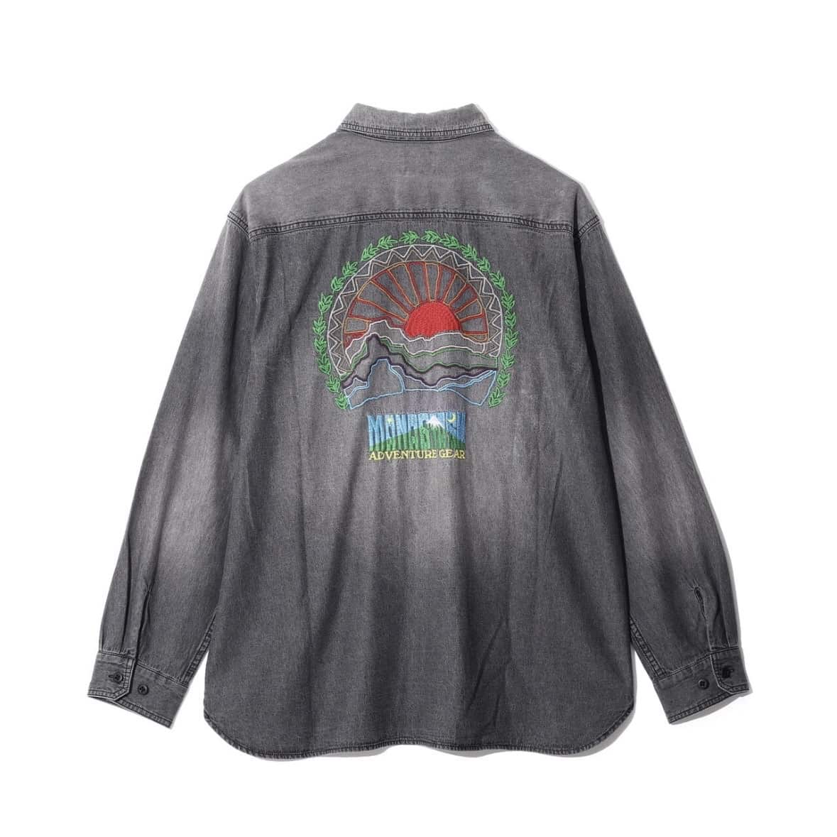 MANASTASH/マナスタッシュ/EMBROIDERY SHIRTS ブラック S