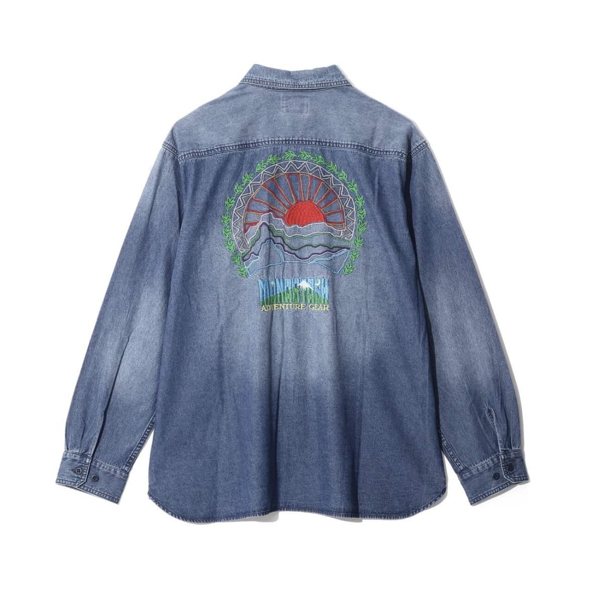 MANASTASH/マナスタッシュ/EMBROIDERY SHIRTS ブルー S