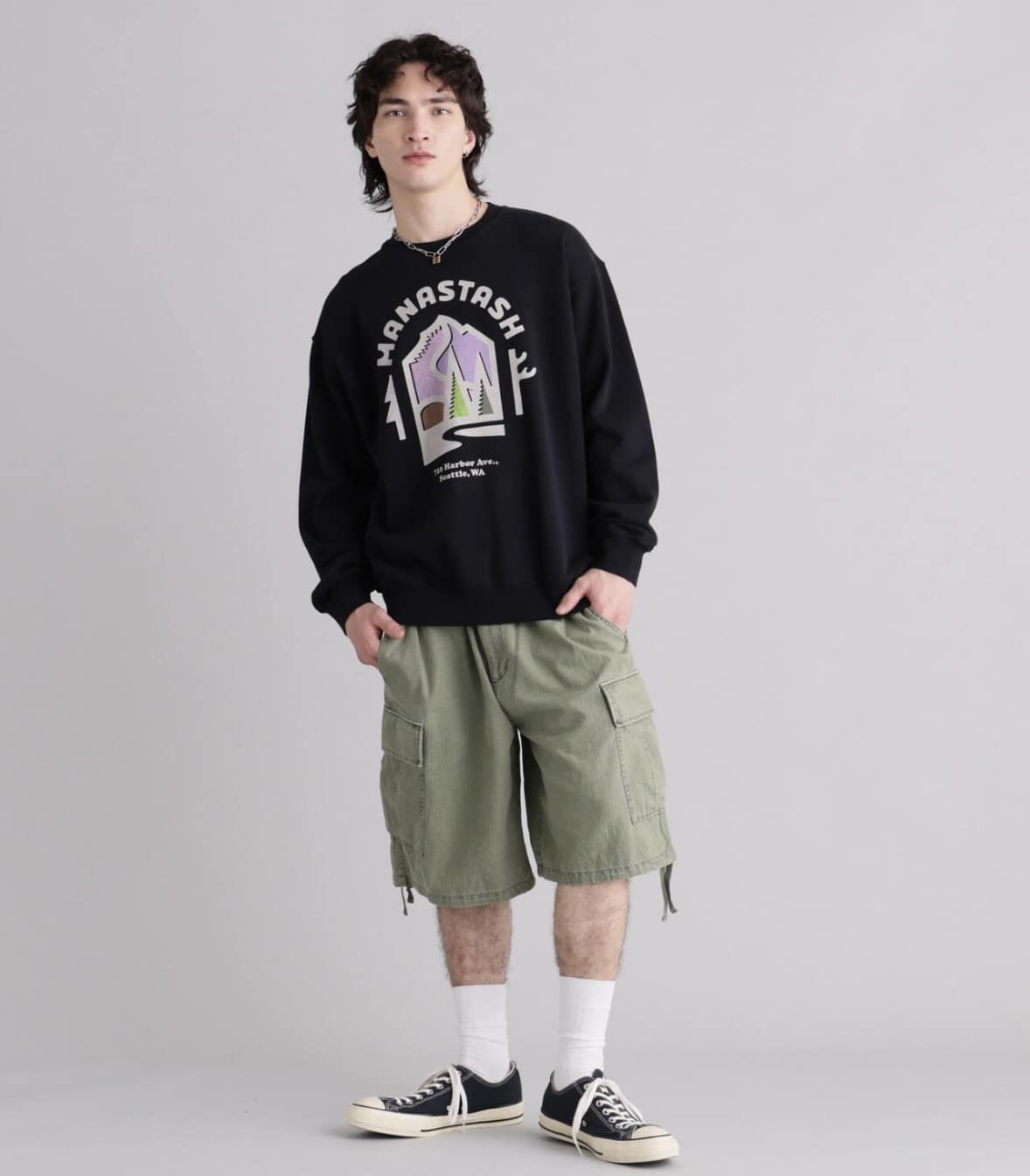 MANASTASH/マナスタッシュ/Citee Sweat OUTDOOR ブラック S
