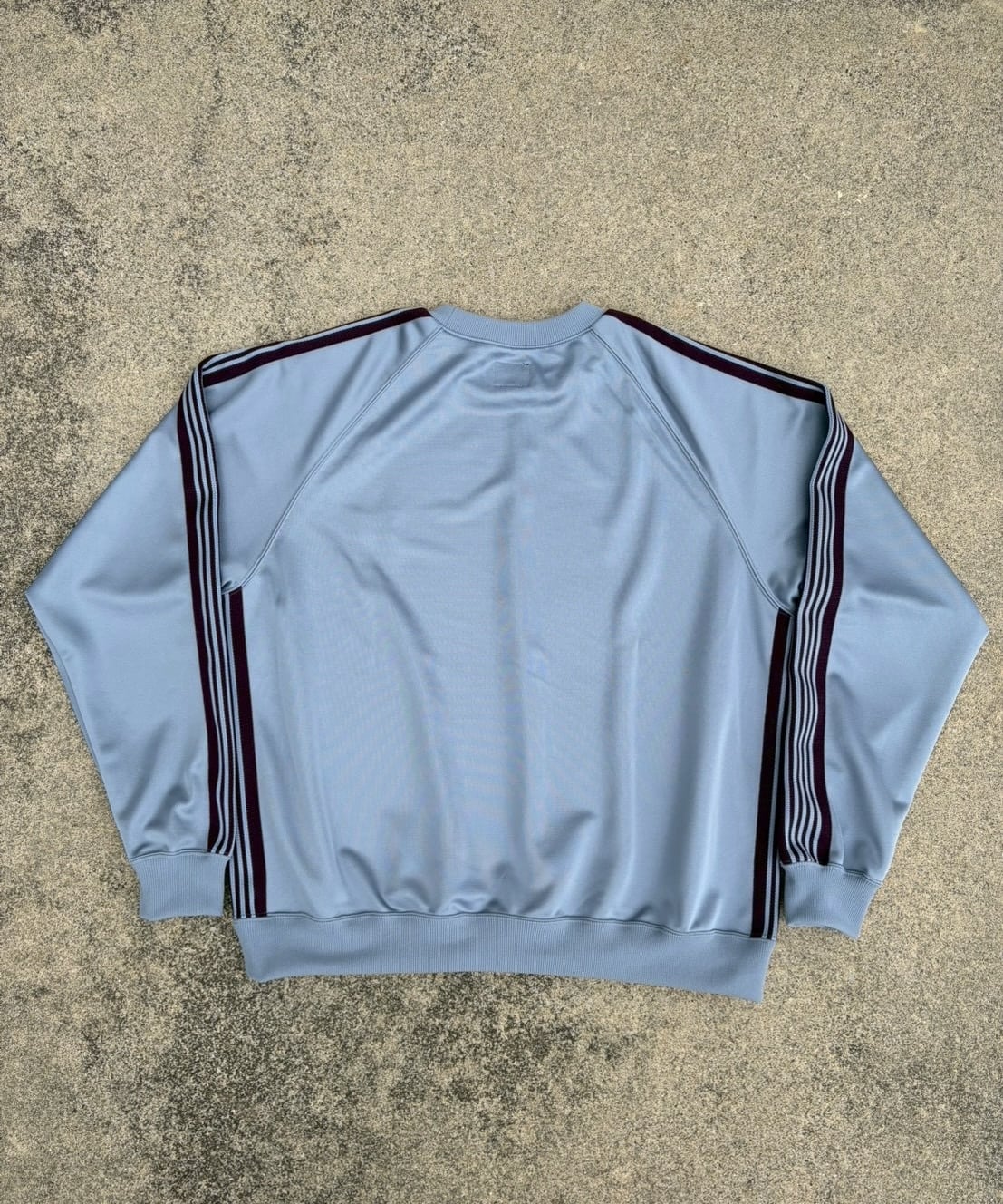 NEEDLES×BEAVER/ニードルズ×ビーバー/別注Track Crew Neck Shirt - Poly Smooth　-SAX- トラッククルーネックシャツ SAX M