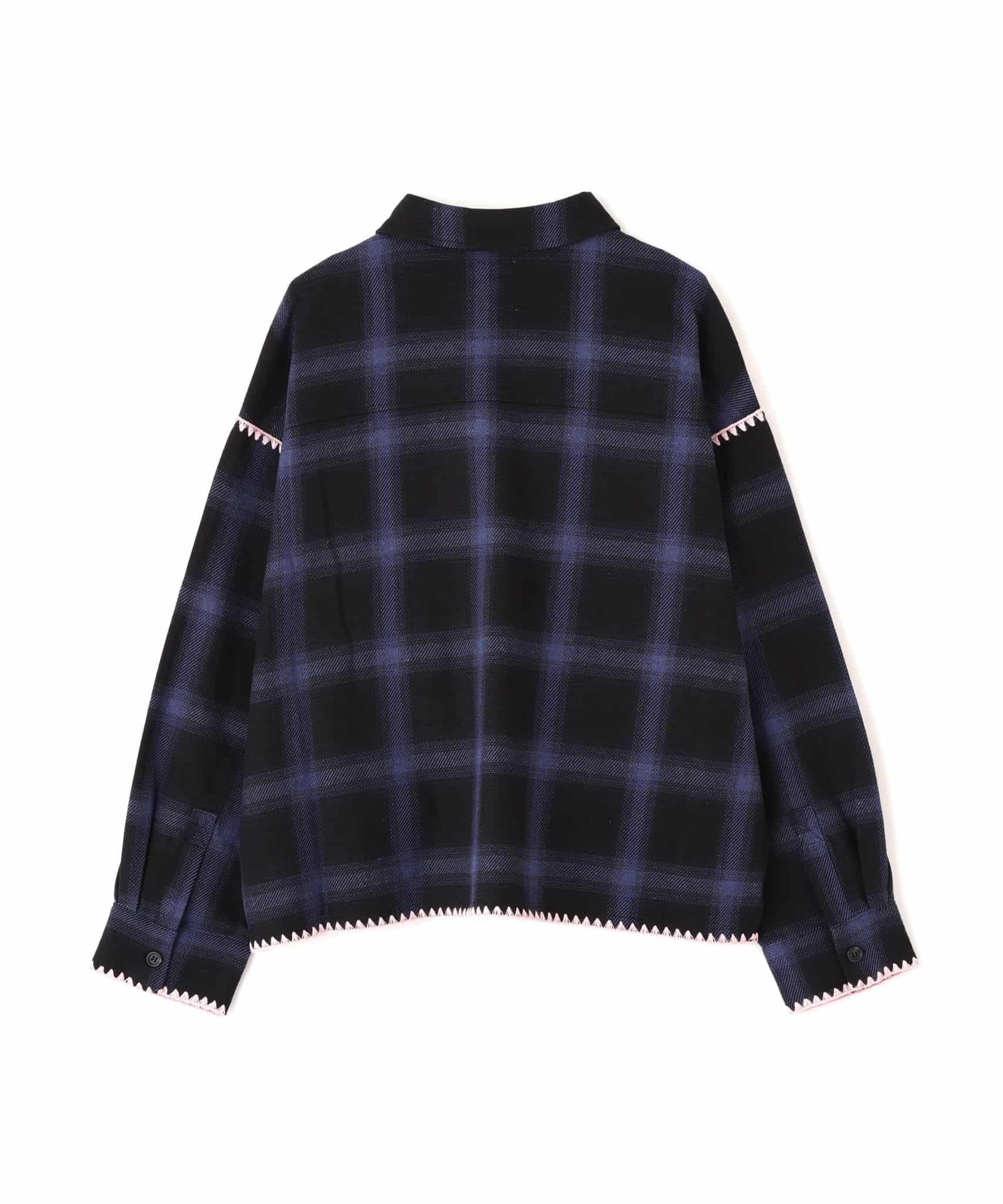 B omnivore/ビーオムニボー/HAND STITCH SHIRT ハンドステッチシャツ ブルー M