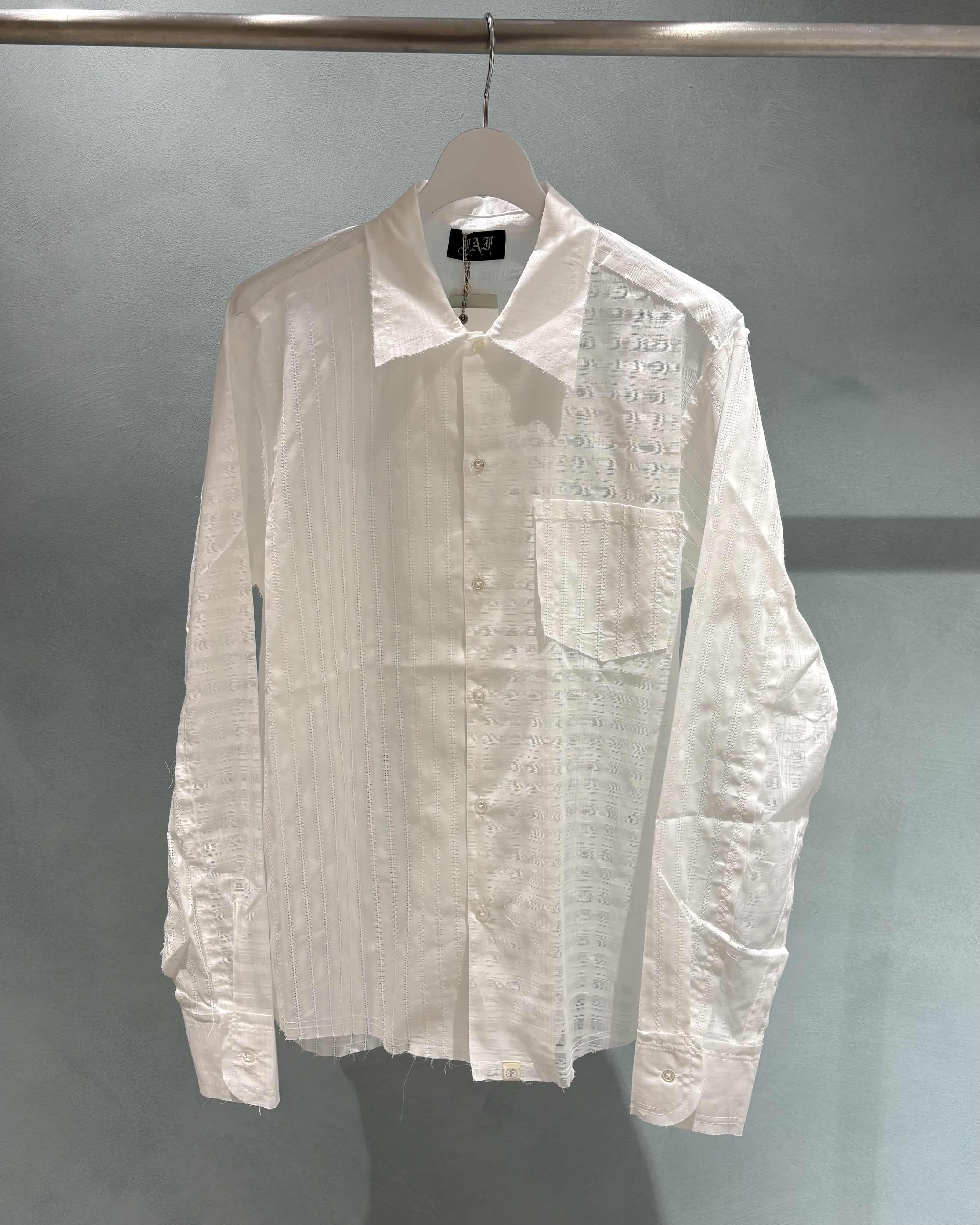 FAF/エフエーエフ(Fake As Flowers/フェイクアスフラワーズ)/Patch Work Shirts パッチワークシャツ　26SS WHITE 3