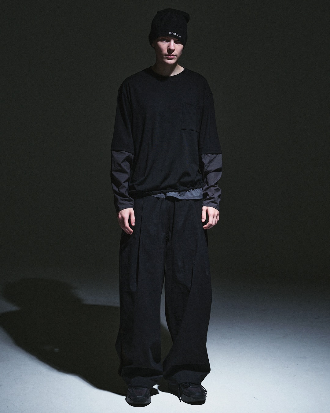 PASTOR NOVA/パストルノヴァ/FAKE LAYERED L/S TEE Black 2