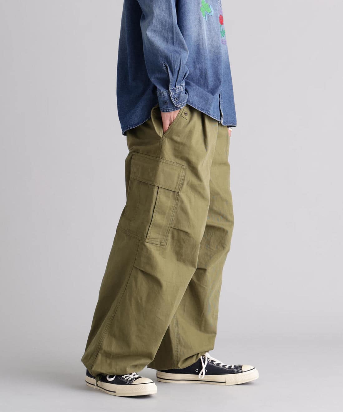 MANASTASH/マナスタッシュ/LT-CANVAS MANATROOPER PT オリーブ S