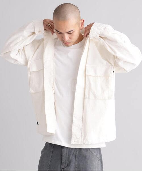 MANASTASH/マナスタッシュ/MH-RIP FIELD SHIRTS ホワイト M