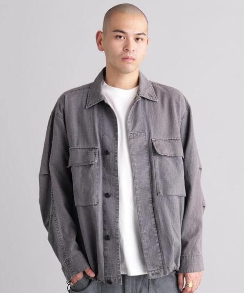 MANASTASH/マナスタッシュ/MH-RIP FIELD SHIRTS ブラック M