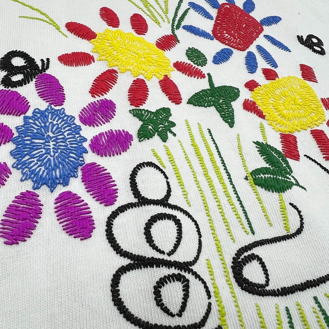 NOT OEM（ノットオーイーエム）/FLOWER /TEE ホワイト S