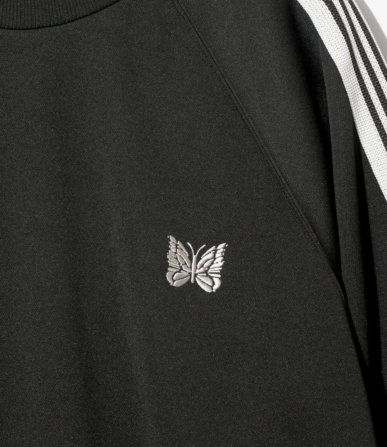 NEEDLES/ニードルズ/TRACK CREW NECK SHIRT- POLY SMOOTH -CHARCOAL- トラッククルーネックシャツ CHARCOAL L