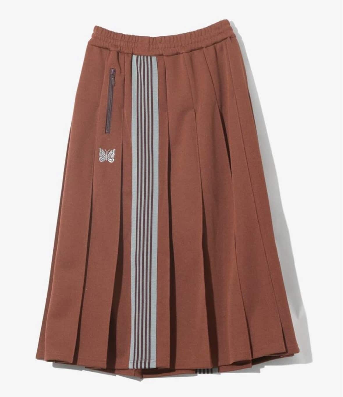 NEEDLES/ニードルズ/Pleated Track Skirt - Poly Smooth -RUST- トラックスカート レディース RUST 1