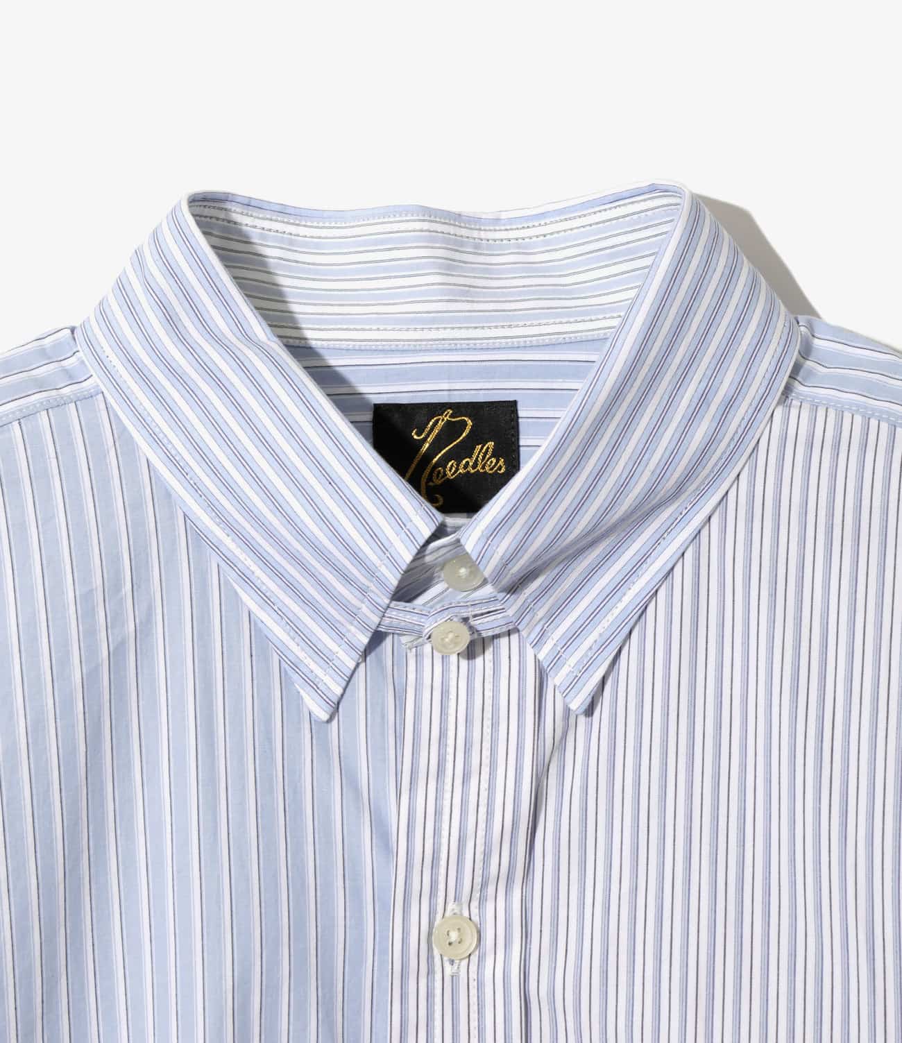 NEEDLES/ニードルズ/COMBO TAB COLLAR SHIRT - COTTON TYPEWRITER STRIPE COMBO S