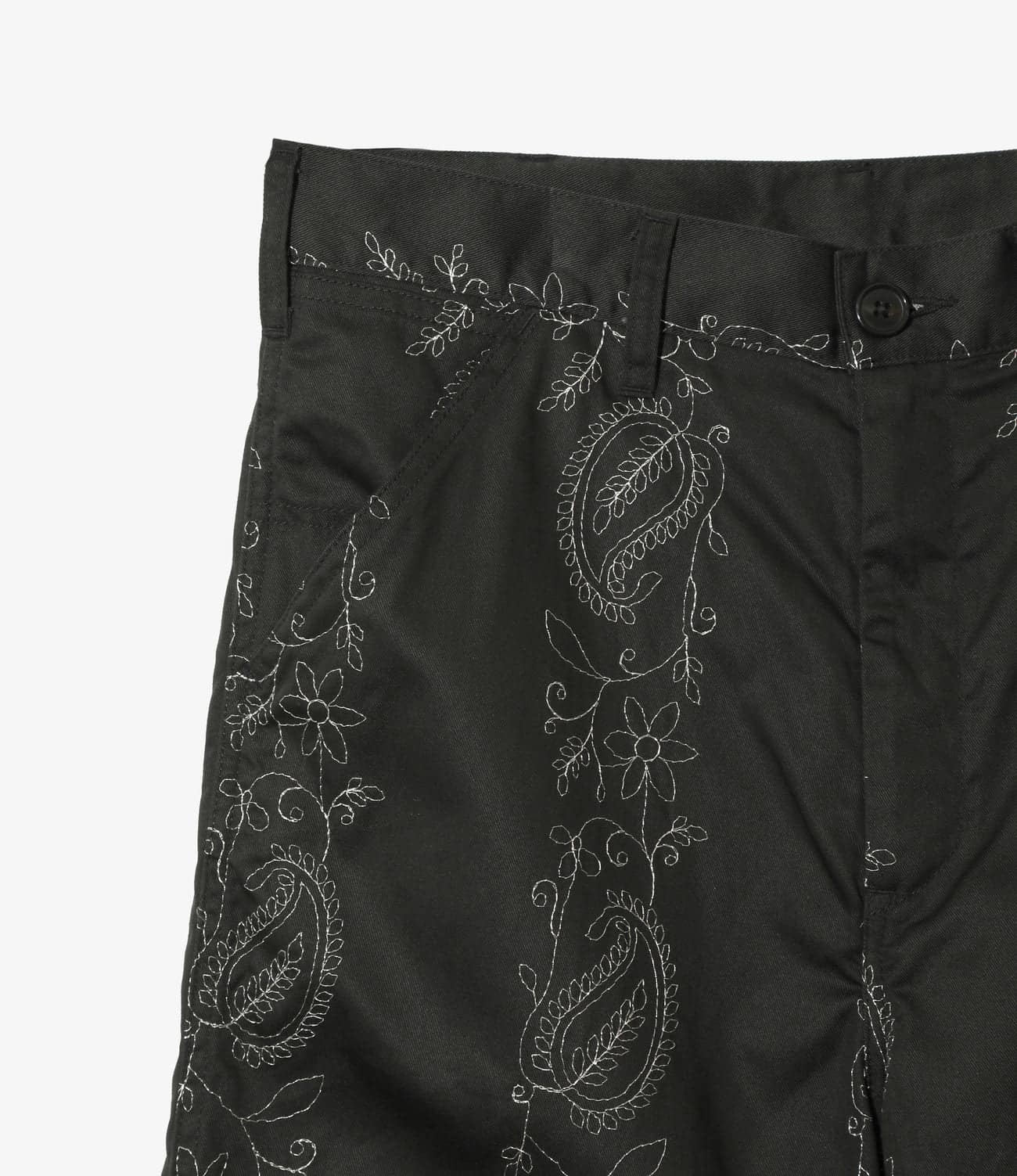 NEEDLES/ニードルズ/PAINTER PANT - EMBROIDERED TWILL BLACK S