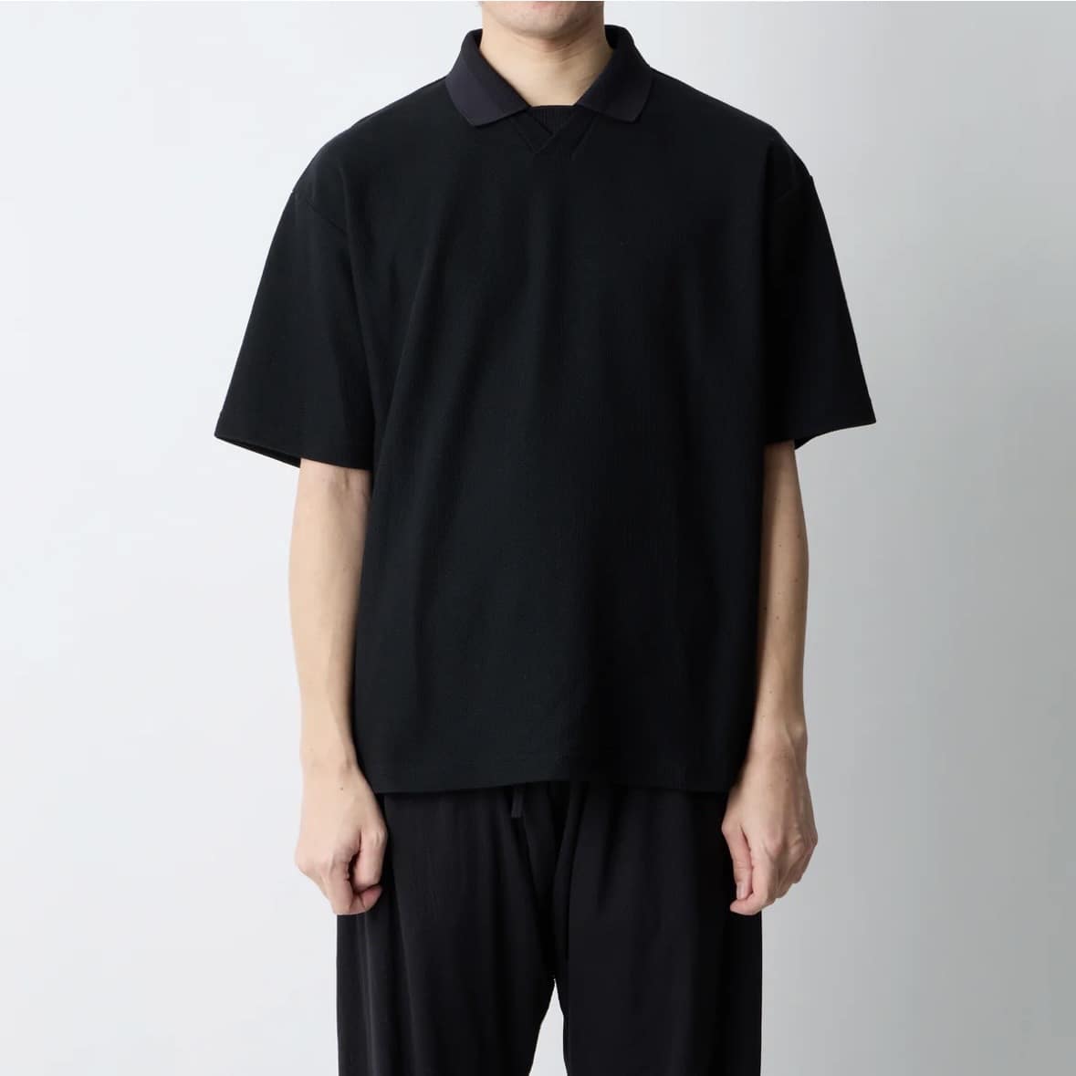 White Mountaineering/ホワイトマウンテニアリング/POLO SHIRT ポロシャツ BLACK 1