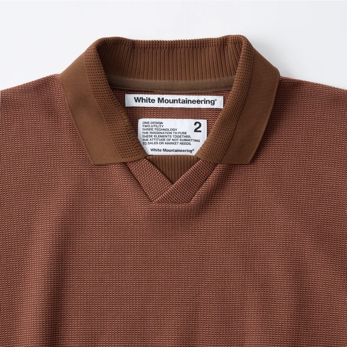 White Mountaineering/ホワイトマウンテニアリング/POLO SHIRT ポロシャツ BROWN 1