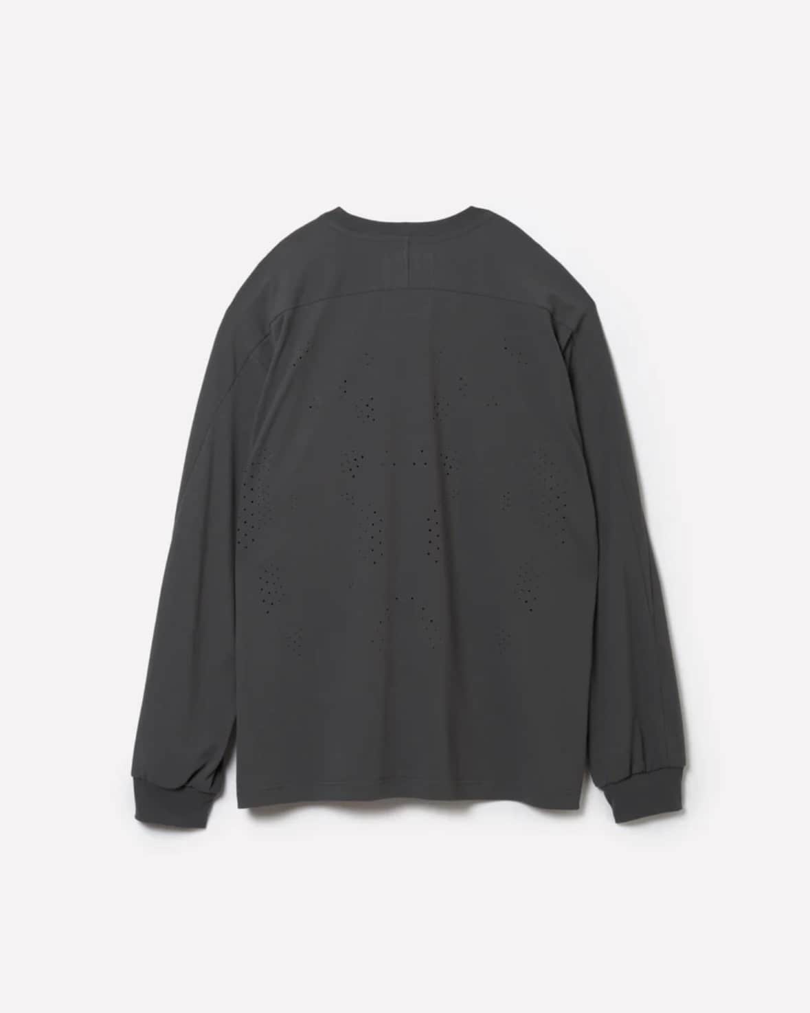 YDOT/ワイドット/FRACTAL HOLE L/S TSHIRT CHARCOAL M
