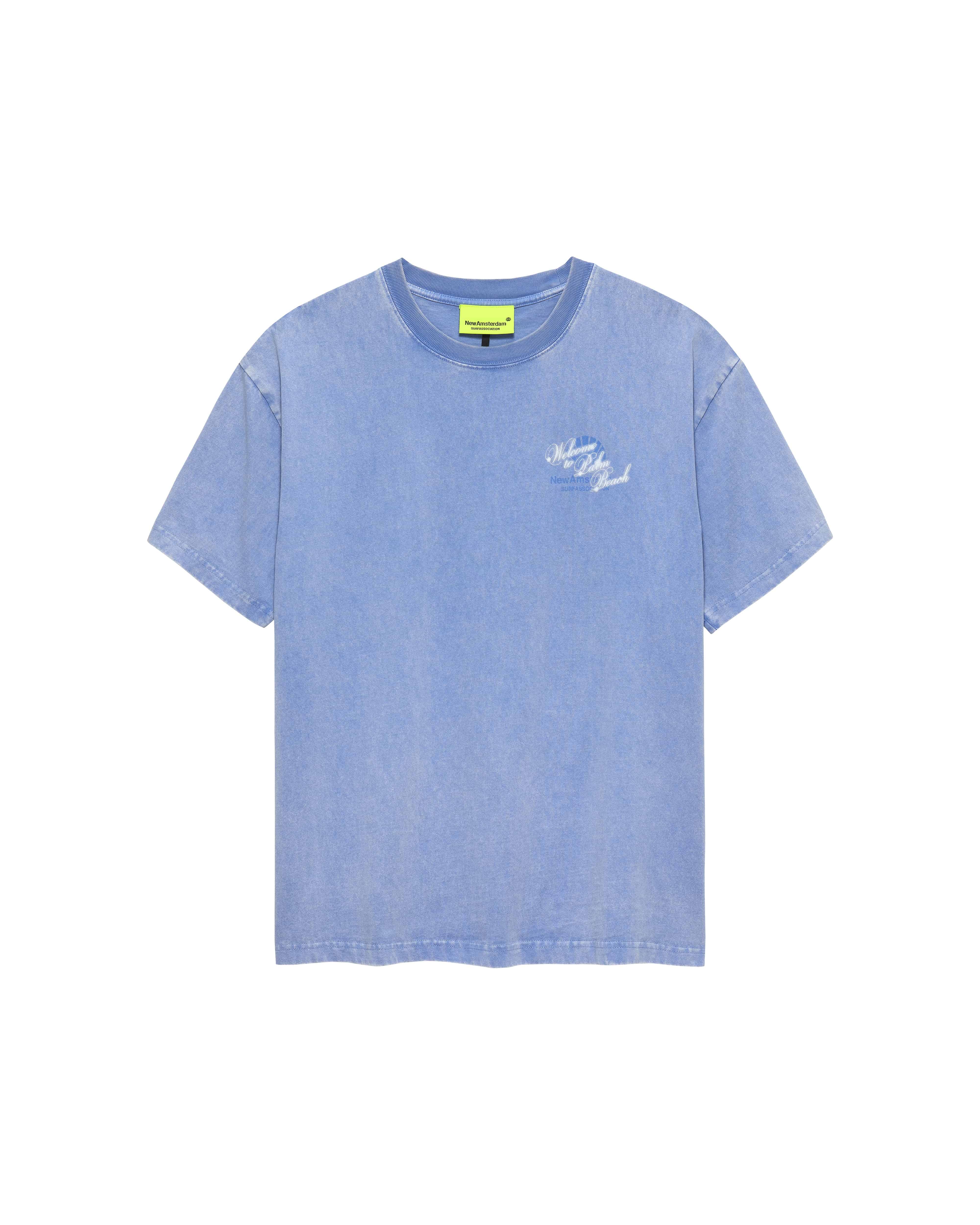 New Amsterdam Surf Association/ニューアムステルダムサーフアソシエーション/WELCOME TO PALMBEACH TEE BLUE BLUE S