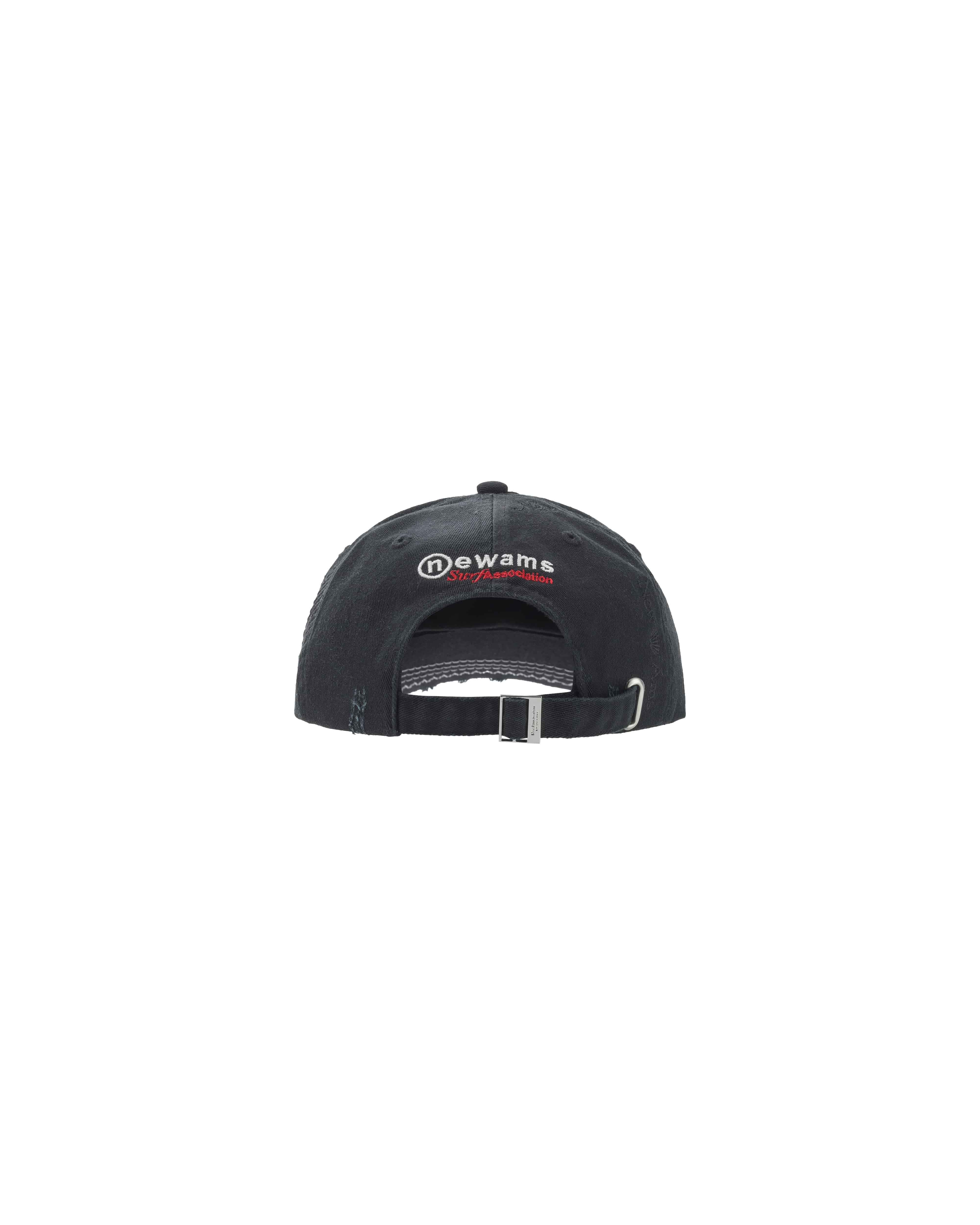 New Amsterdam Surf Association/ニューアムステルダムサーフアソシエーション/SPONSOR CAP BLACK BLACK FREE
