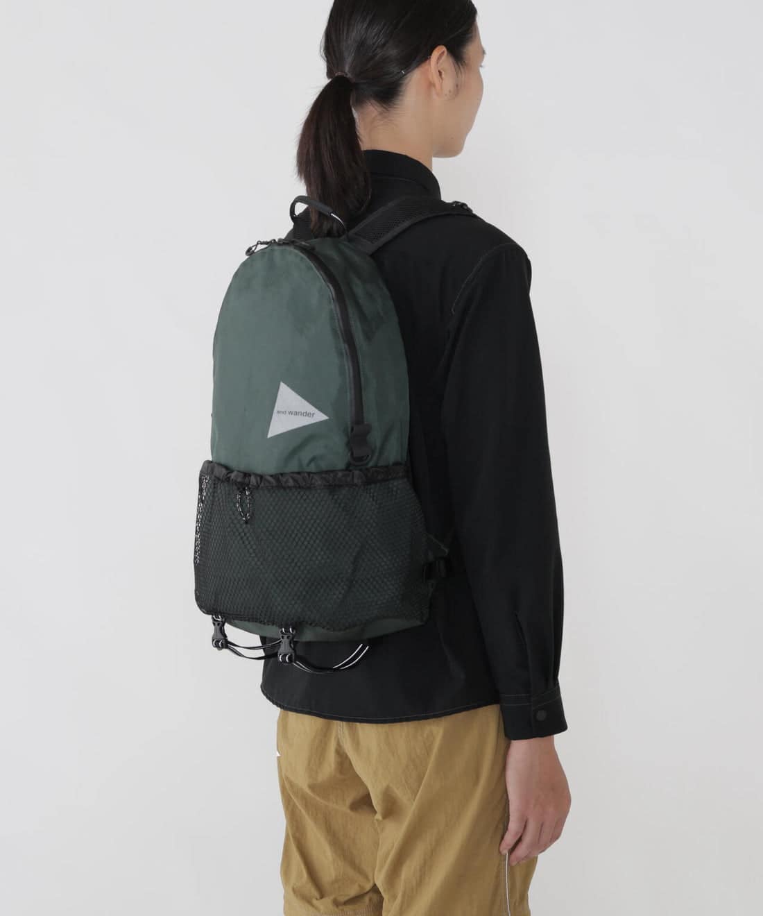 and wander/アンドワンダー/ECOPAK 20Lbackpack d.green Free