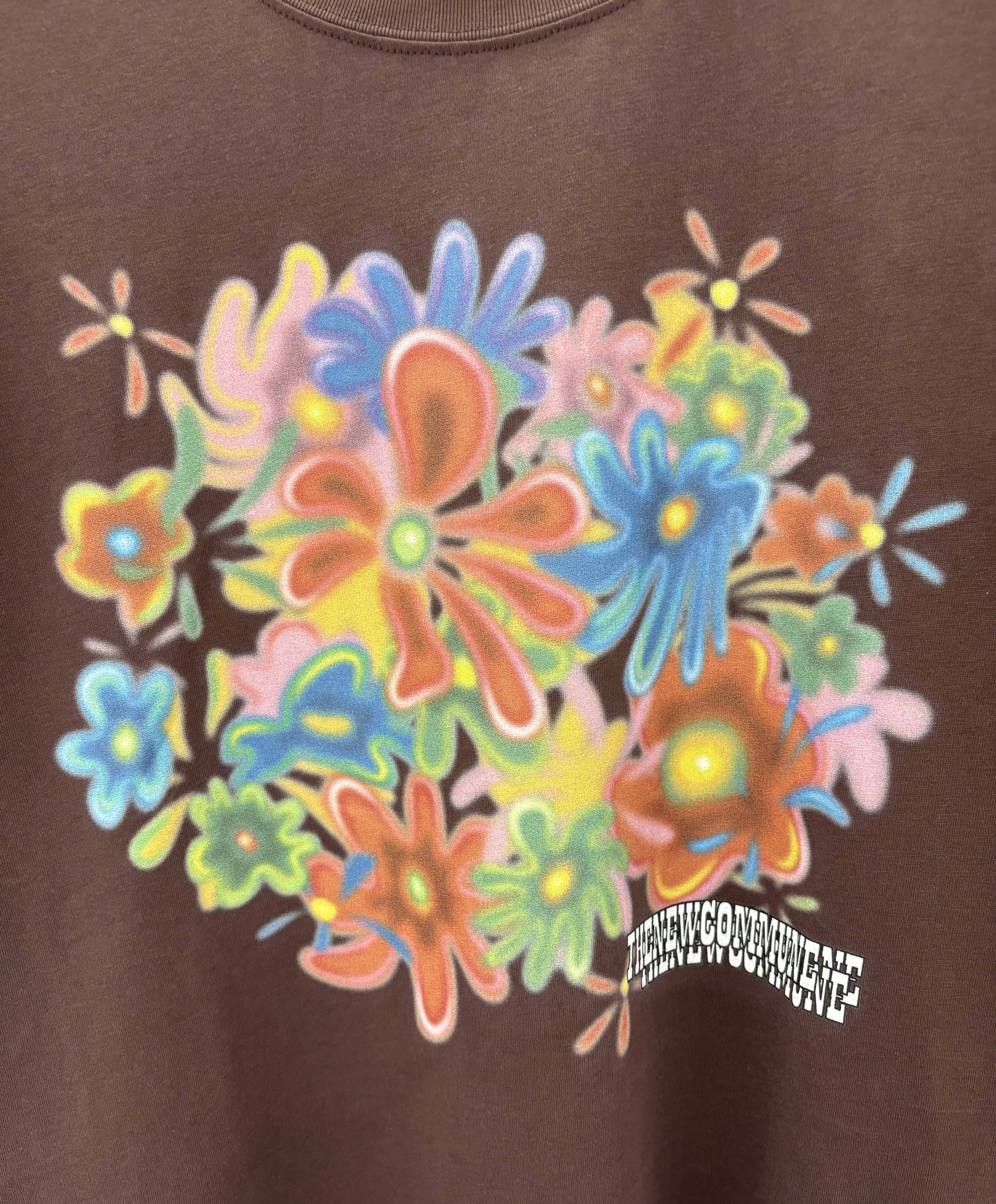 FAF/エフエーエフ(Fake As Flowers/フェイクアスフラワーズ)/Flower Tee Tシャツ BROWN M