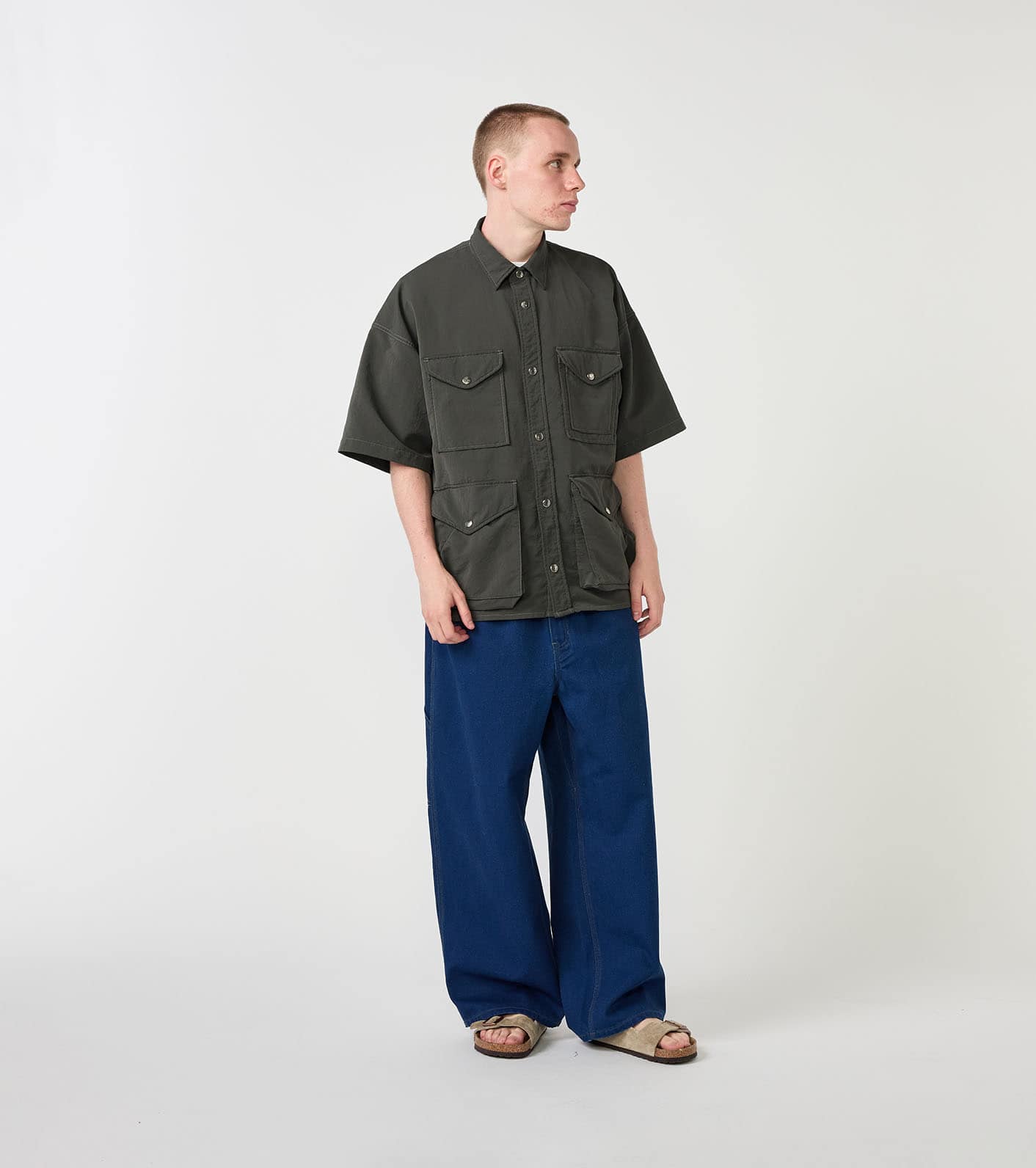 THE NORTH FACE Purple Label/ザ ノースフェイス パープルレーベル/Garment Dyed ALPHADRY Field S/S Shirts ブラック M