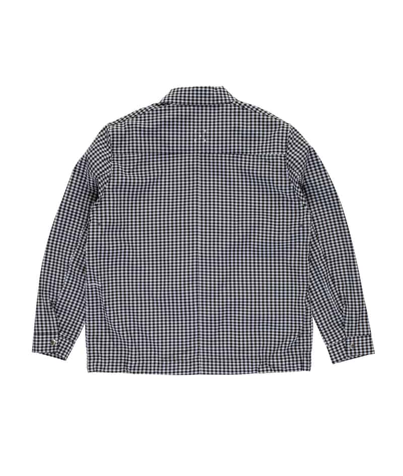 POP TRADING CO/ポップトレーディングカンパニー/GINGHAM BOXER OVERSHIRT BLACK/OFF WHITE BLACK M