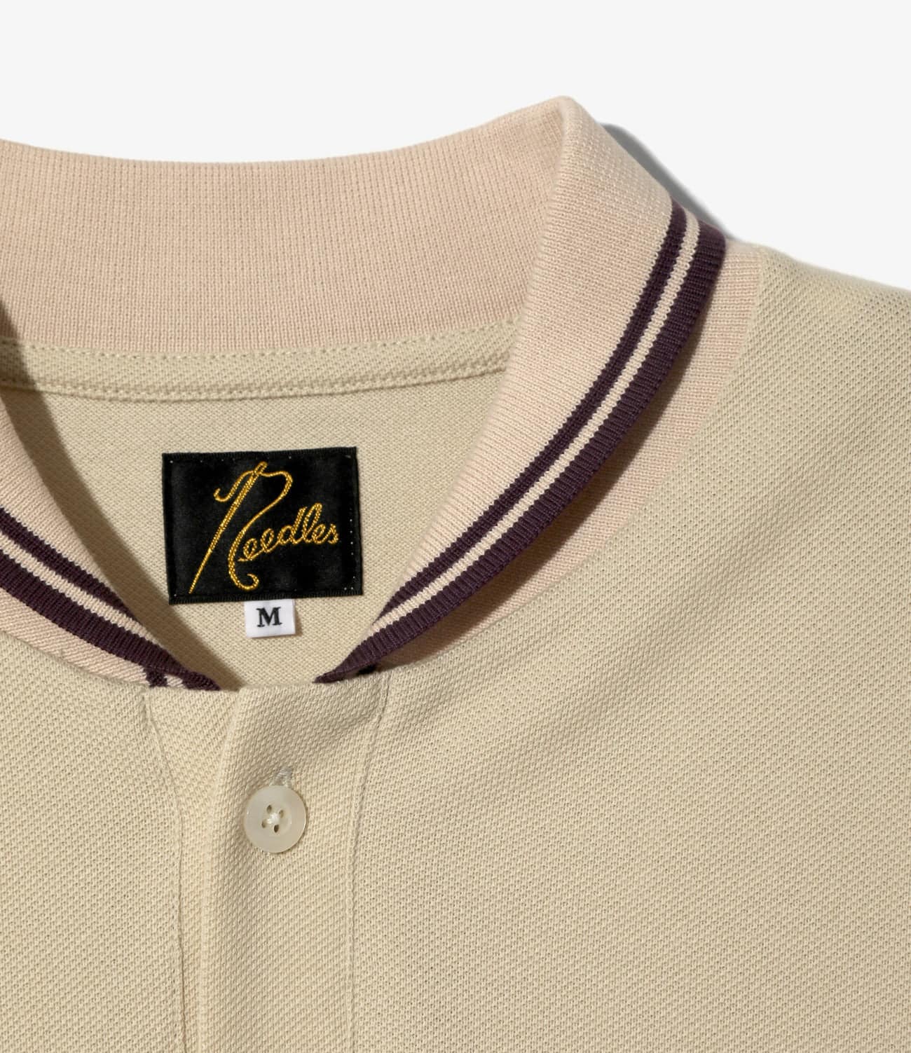 NEEDLES/ニードルズ/SHAWL COLLAR POLO - COTTON PIQUE ポロシャツ ベージュ S