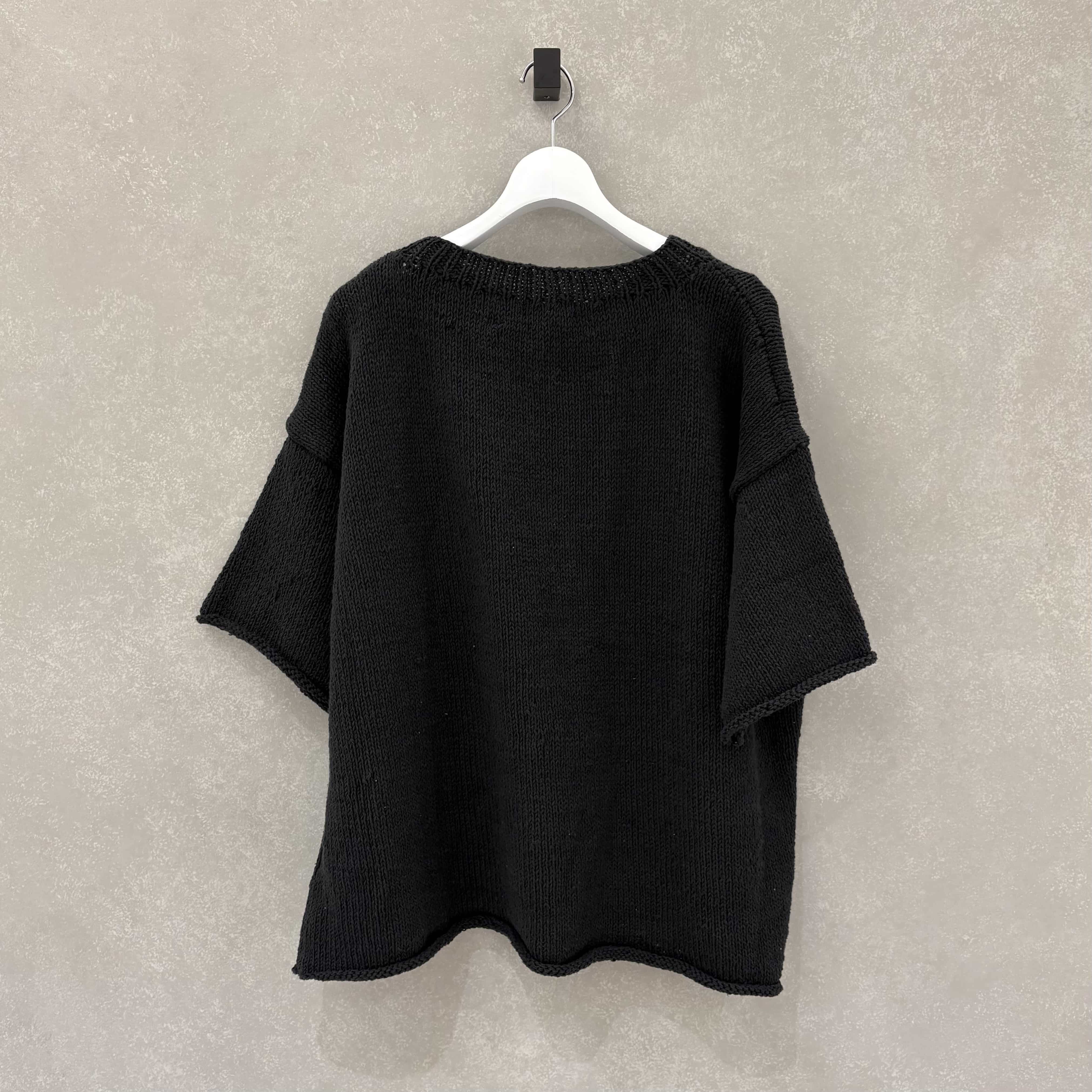 MacMahon Knitting Mills /マクマホンニッティングミルズ/Big S/S Crew Neck Knit-Flower WHITE FREE