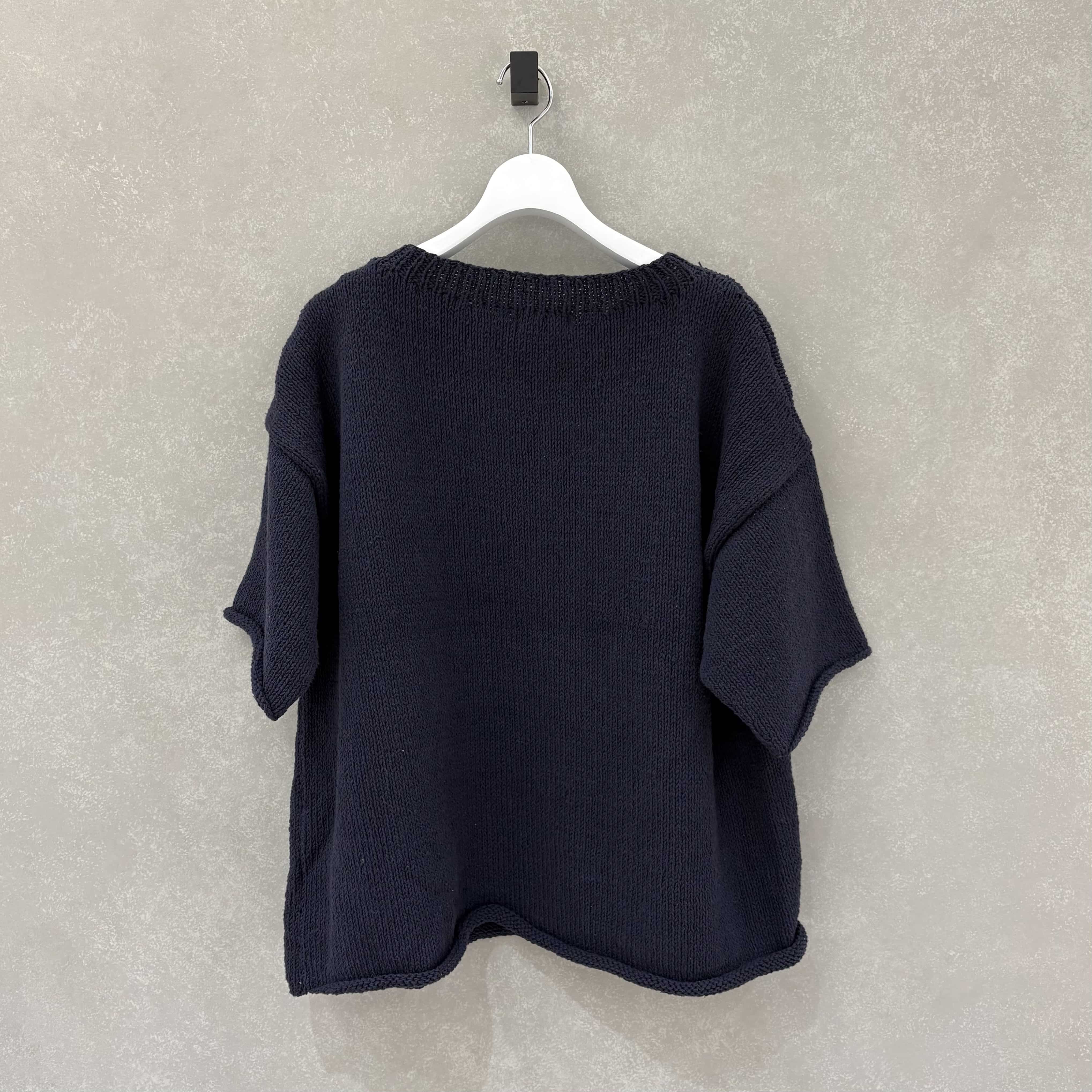 MacMahon Knitting Mills /マクマホンニッティングミルズ/Big S/S Crew Neck Knit-NEW YORK NAVY FREE