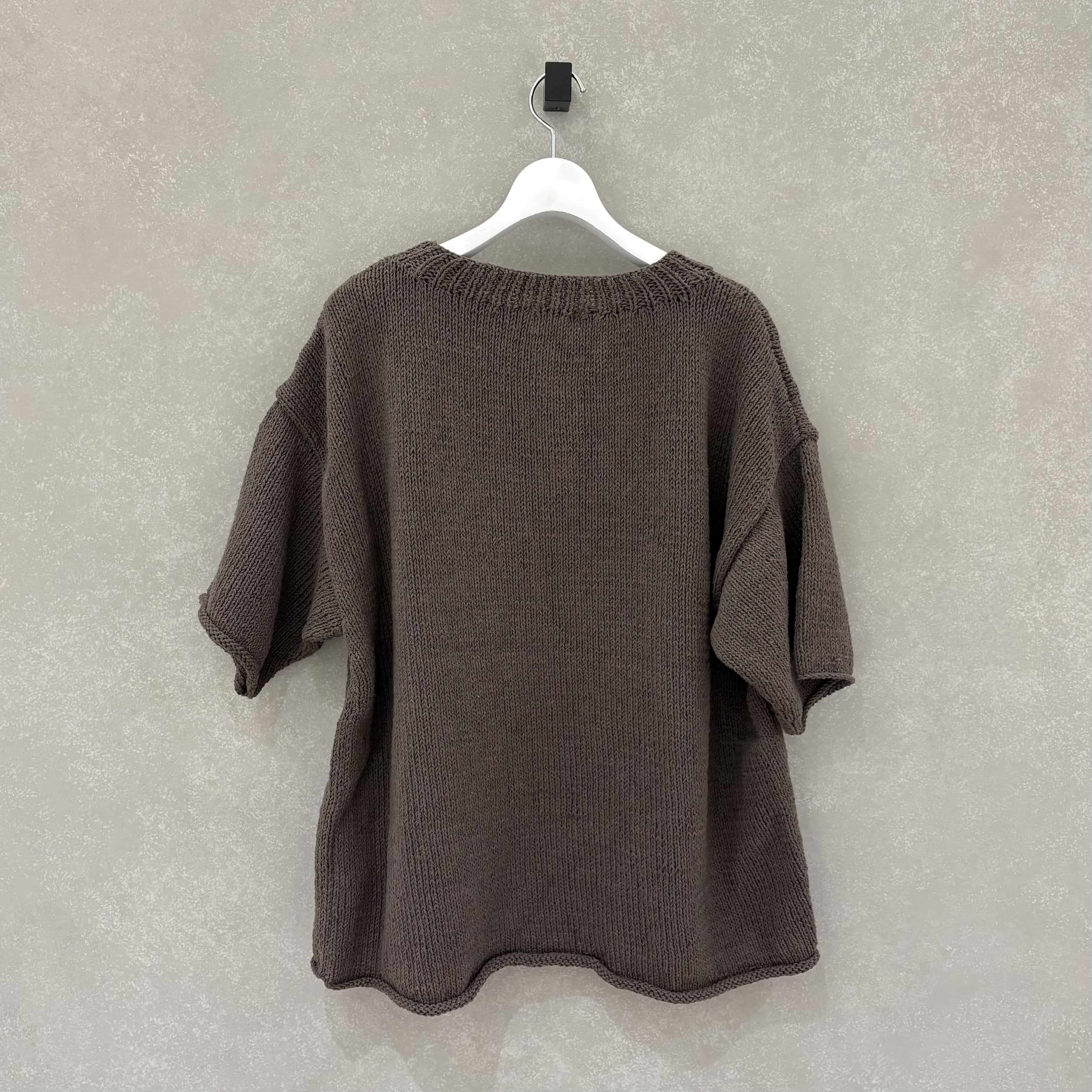 MacMahon Knitting Mills /マクマホンニッティングミルズ/Big S/S Crew Neck Knit-NEW YORK BROWN FREE