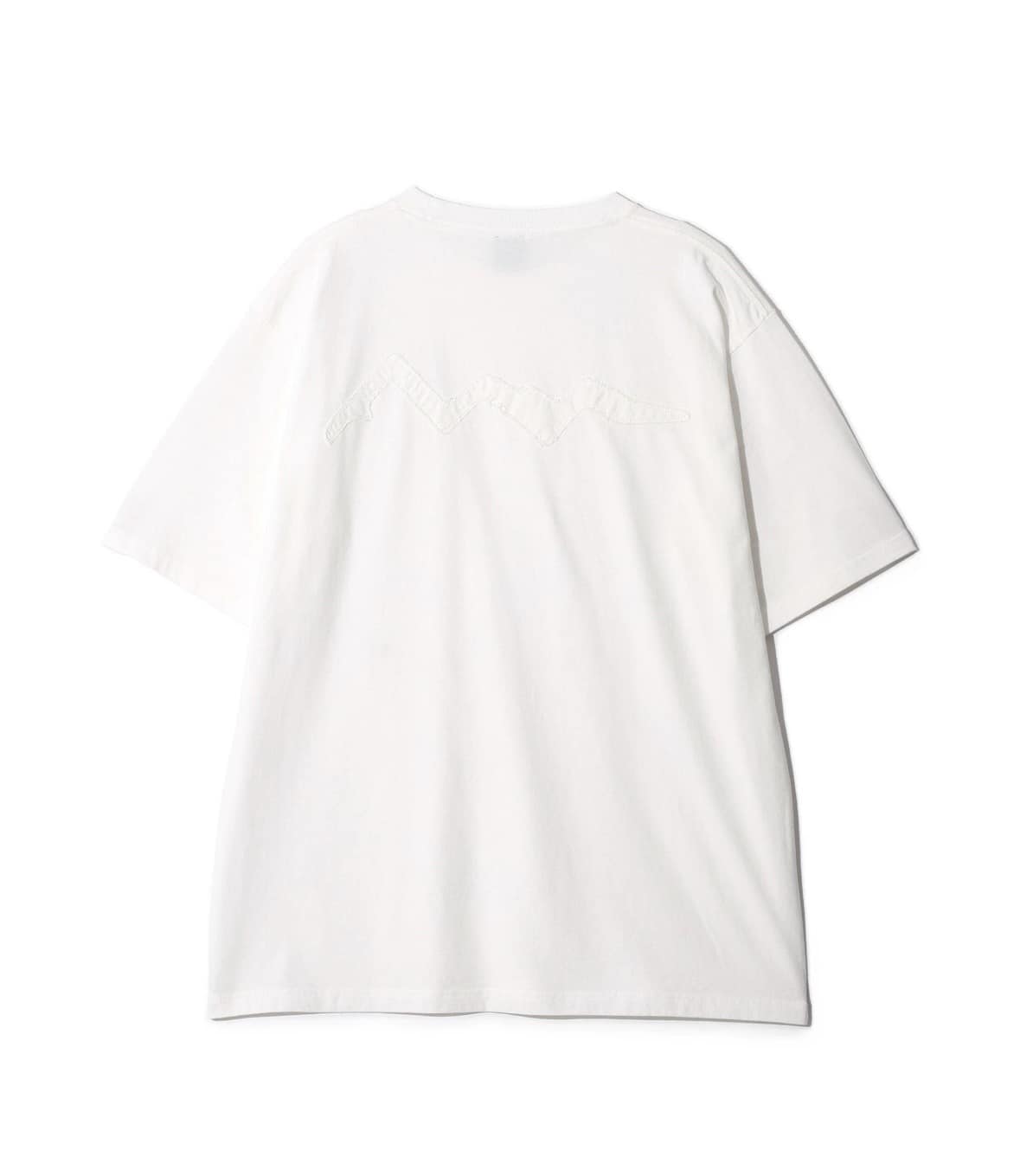 MANASTASH/マナスタッシュ/PUMICE TEE RAW EDGE LOGO ホワイト S