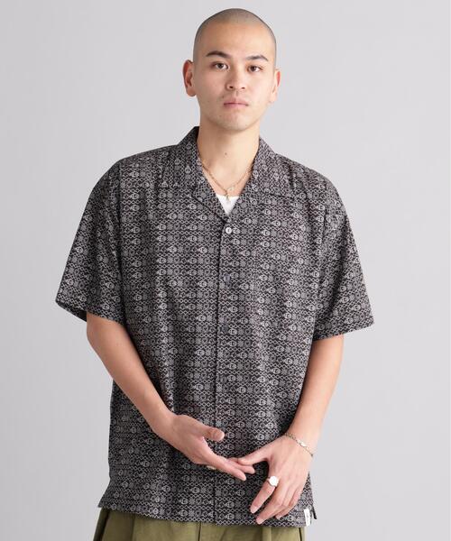 MANASTASH/マナスタッシュ/FISH PATTERN SHIRTS シャツ BLACK S