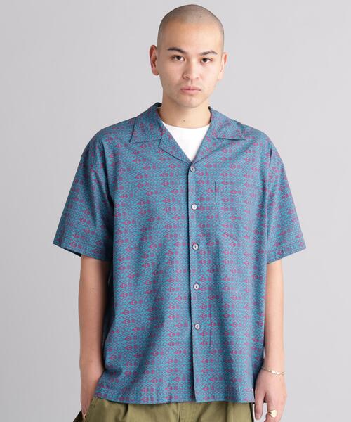 MANASTASH/マナスタッシュ/FISH PATTERN SHIRTS シャツ ブルー S