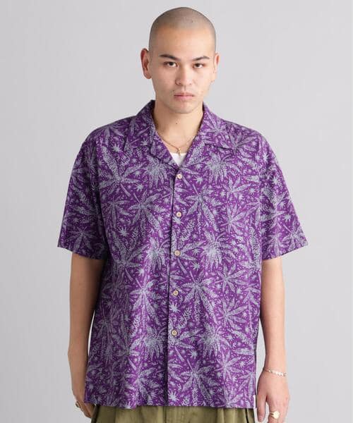 MANASTASH/マナスタッシュ/HEMP PATTERN SHIRTS シャツ パープル S