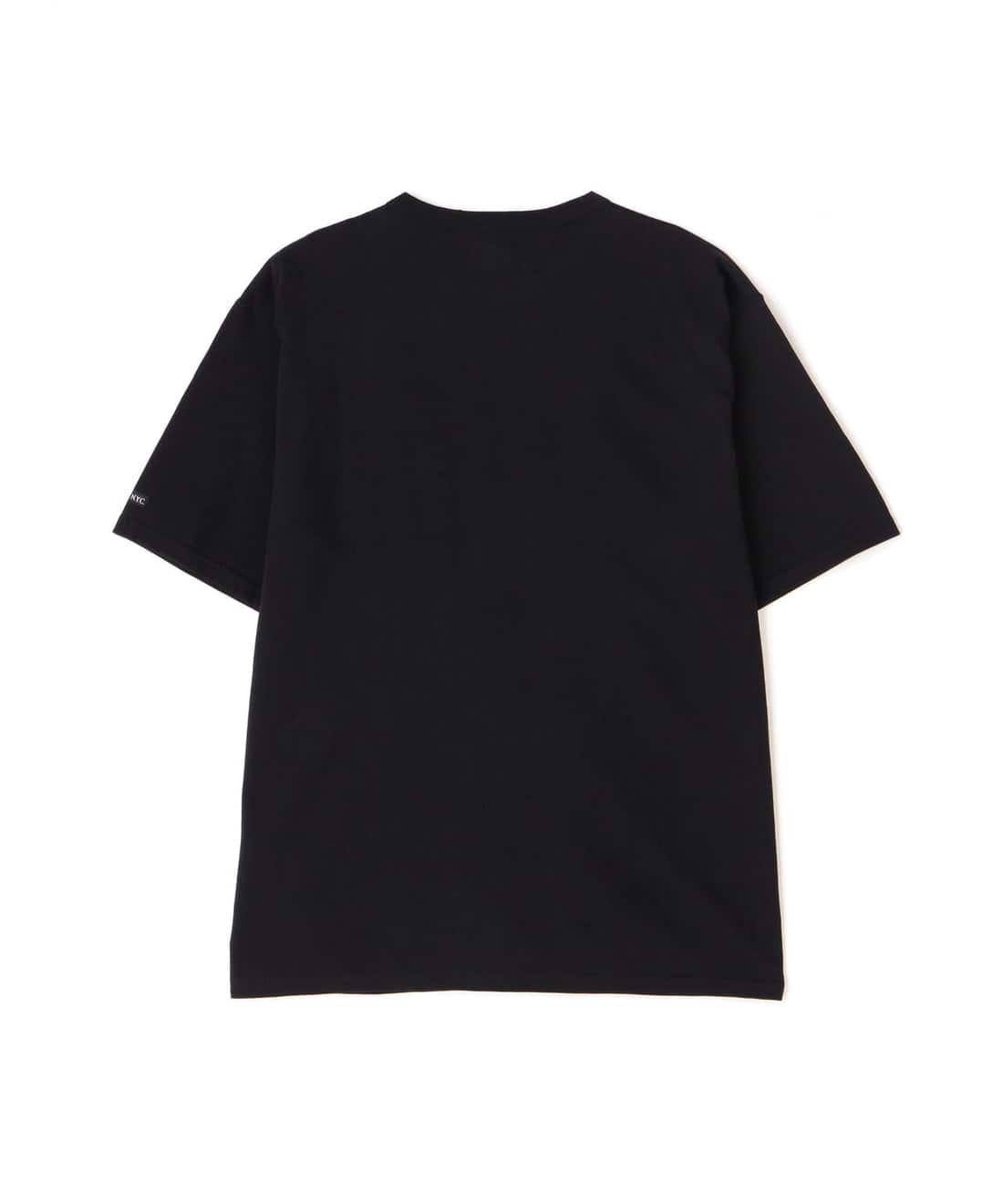 Schott/ショット/ONESTAR LEATHER POCKET T-SHIRT/ワンスターレザーポケット Tシャツ ブラック S