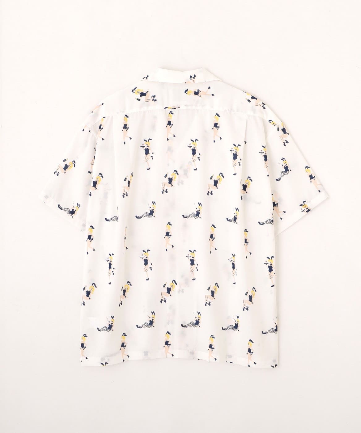 B omnivore/ビーオムニボー/BUNNY S/S SHIRT 半袖シャツ　柄シャツ　バニー OFF WHITE M