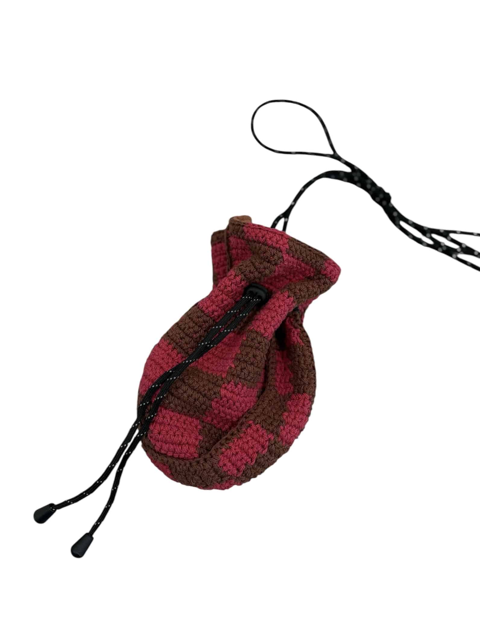 MacMahon Knitting Mills /マクマホンニッティングミルズ/Pochette - Checker PINK FREE