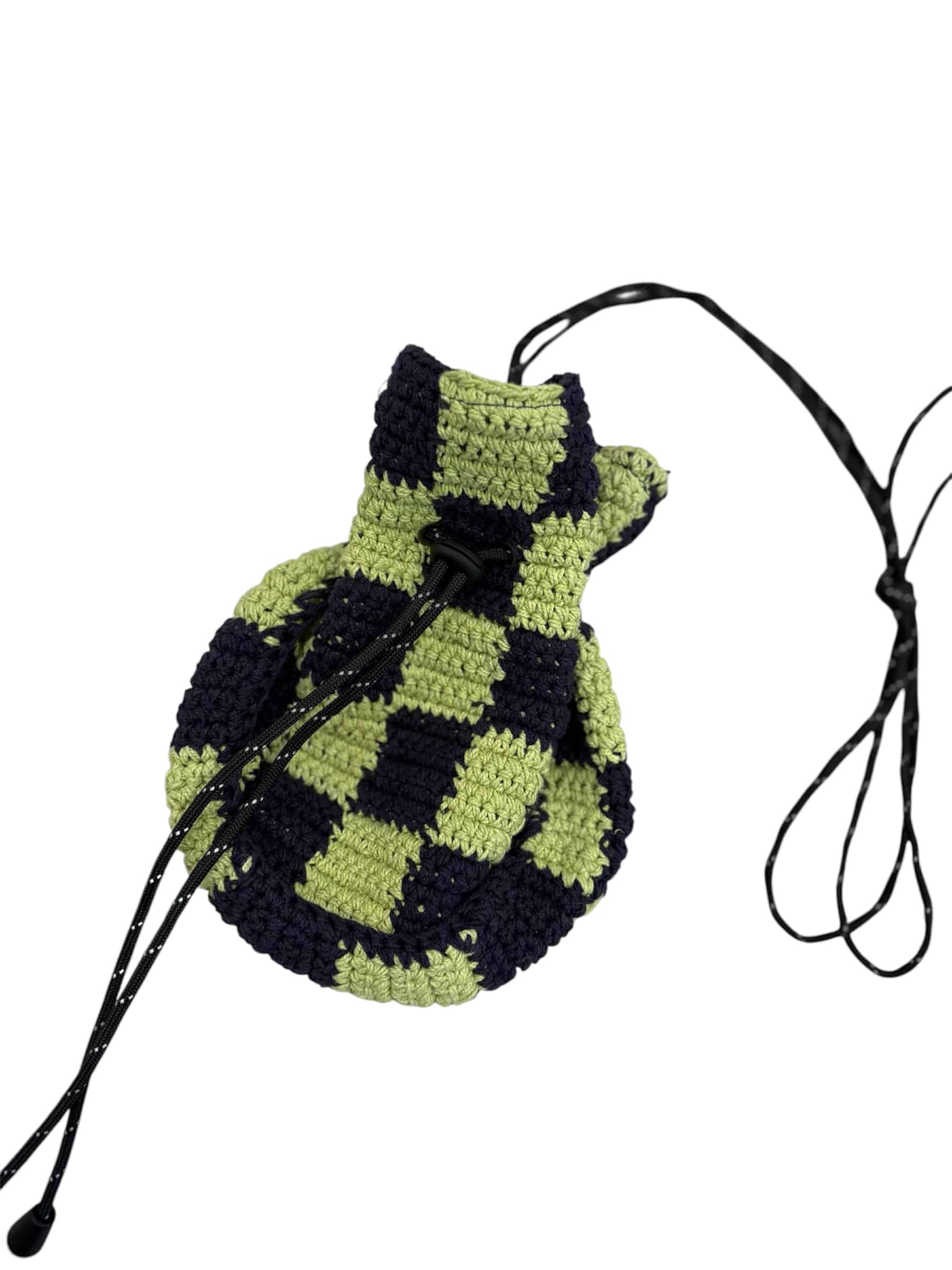 MacMahon Knitting Mills /マクマホンニッティングミルズ/Pochette - Checker GREEN FREE