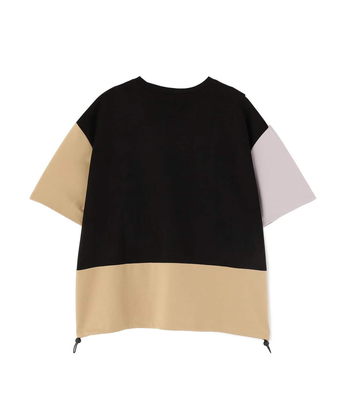 B omnivore/ビーオムニボー/PANEL TEE パネル切り替えTEE ブラック M