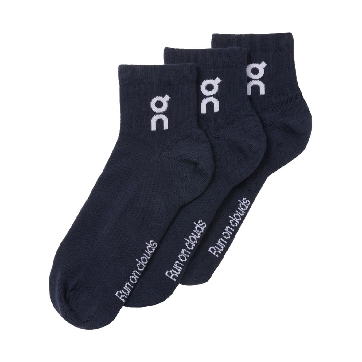 On/オン/Logo Sock Mid 3P ロゴソックスミッド　3パック NAVY XS(22-24.5)