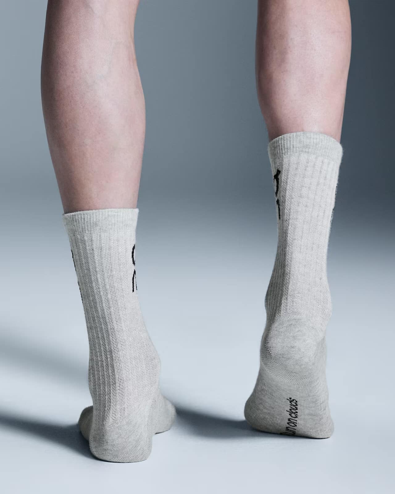 On/オン/Logo Sock High 3P ロゴソックス ハイ 3パック HEATHER GRAY XS(22-24.5)