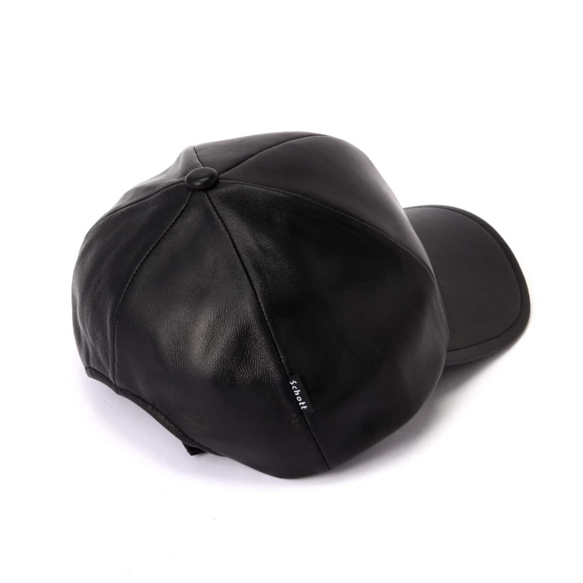 Schott/ショット/LEATHER B.B CAP/レザー ベースボールキャップ ブラック FREE