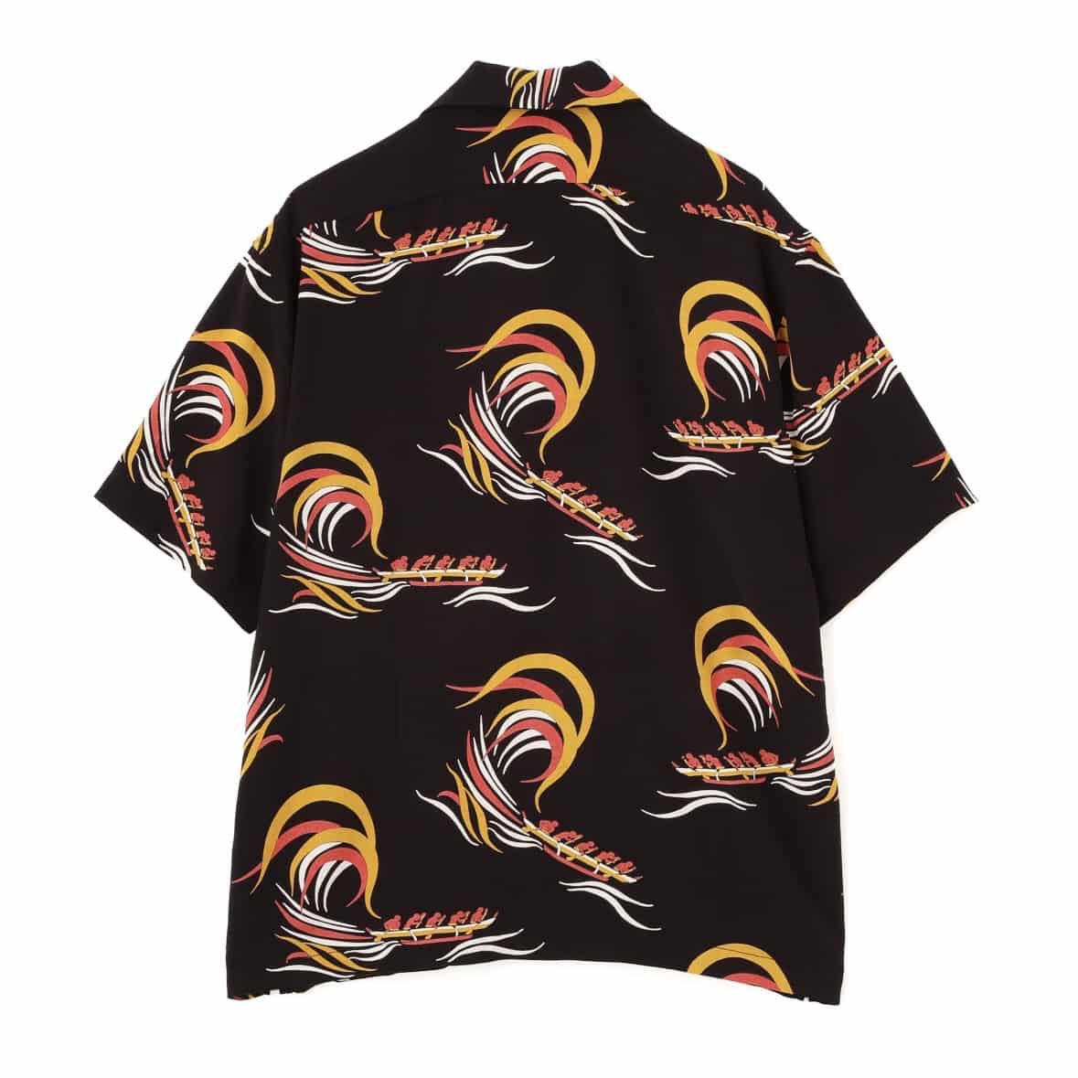 Schott×PJ/ショット×パイナップルジュース/BOAT RAYON SHIRT/ボート レーヨンシャツ ブラック M
