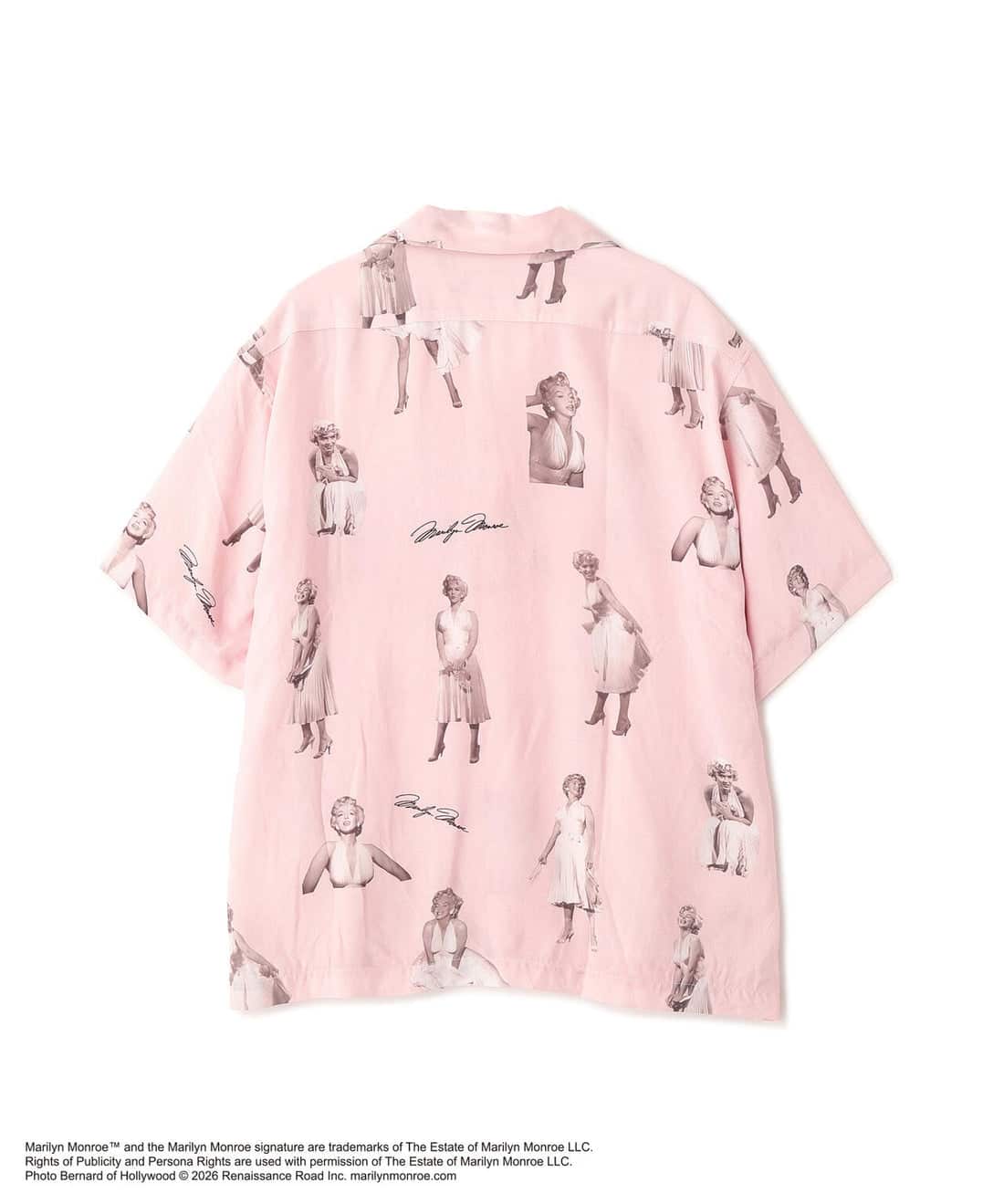 Schott/ショット/MARILYN MONROE RAYON SHIRT/マリリンモンロー レーヨンシャツ ピンク M