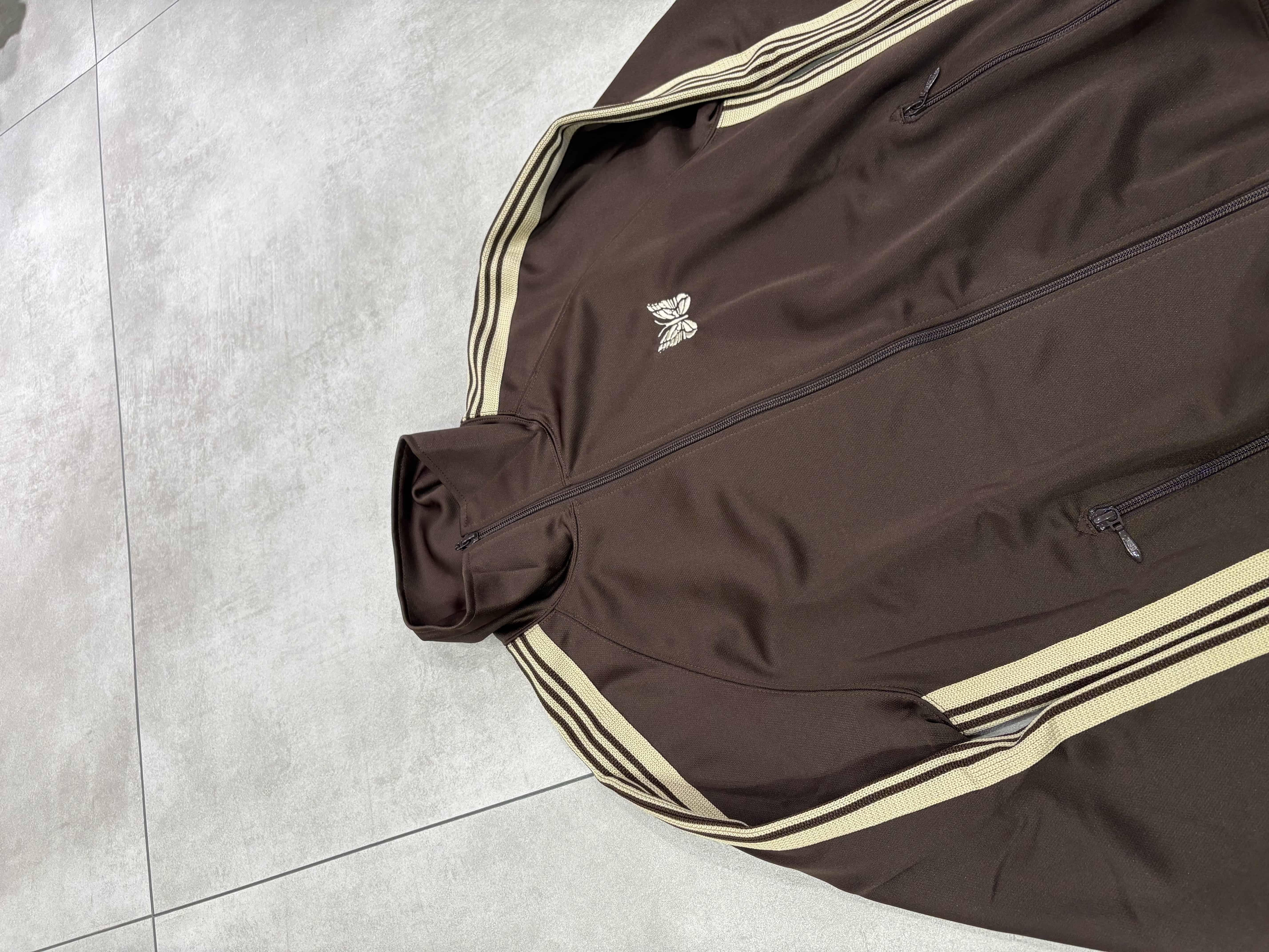 Needles ブラック ブラウン トラックジャケット Needles×BEAVER/ニードルズ×ビーバー 別注Track Jacket - Poly Smooth
