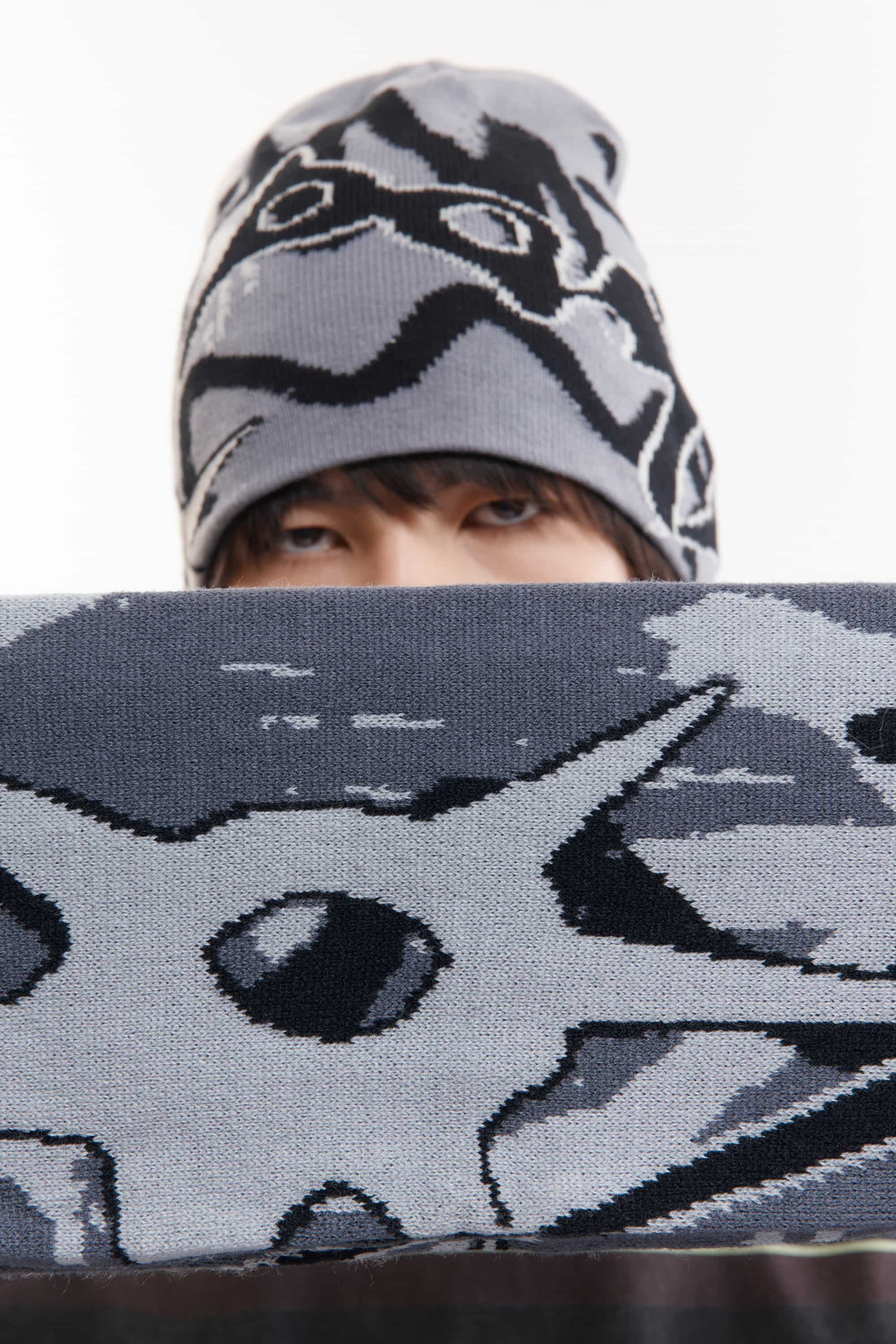 P.A.M.(Perks And Mini)/パム(パークスアンドミニ)/MULTI SHOT URCHIN BONNET SCARF  スカーフ　マフラー GREY OS