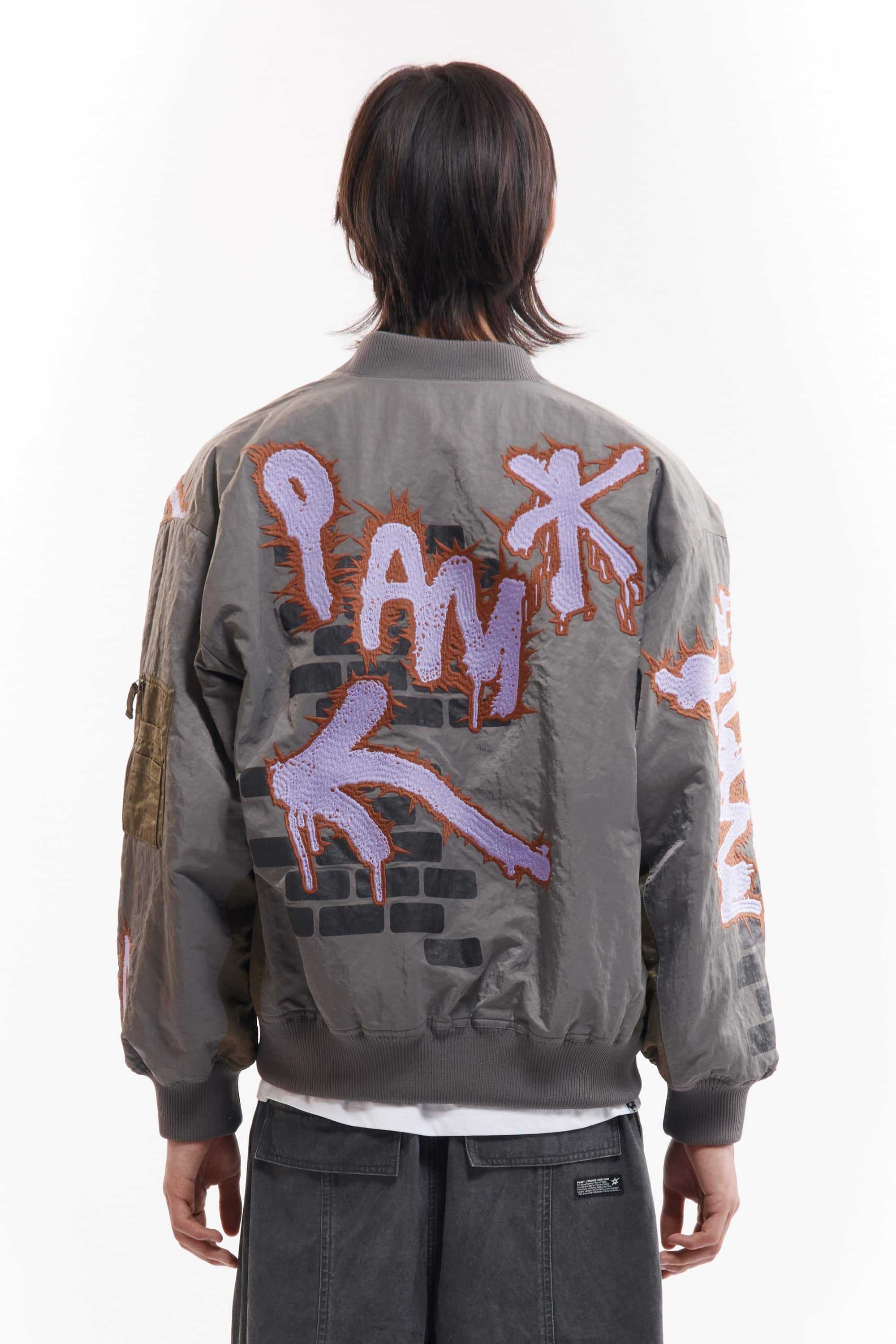 P.A.M.(Perks And Mini)/パム(パークスアンドミニ)/ADORNED REVERSIBLE BOMBER JACKET  リバーシブルボンバージャケット DRABS L