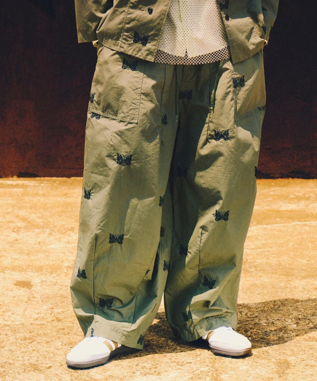 Needles×BEAVER/ニードルズ×ビーバー　別注H.D. Pant - Cotton Ripstop ヒザデルパンツ オリーブ XS